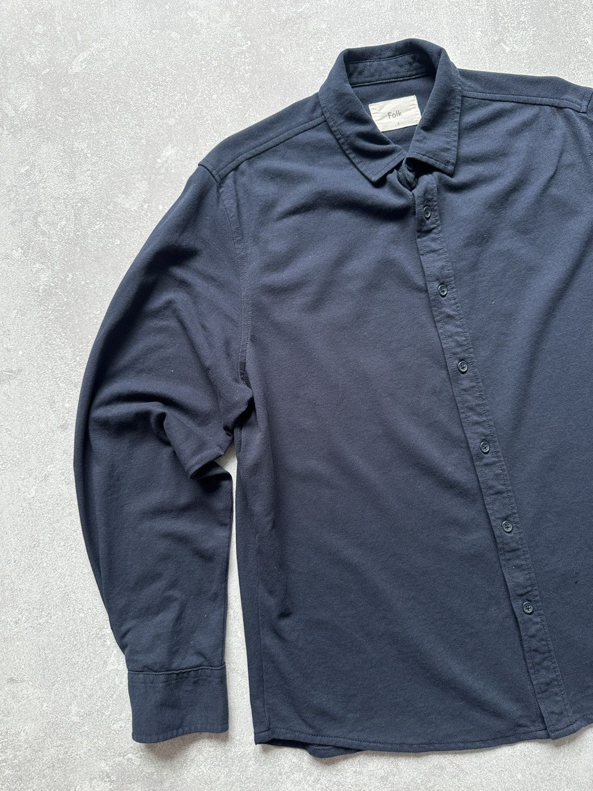 Folk Folk Navy Blue Cotton Shirt Mens Size 4 Size US L / EU 52-54 / 3 - 2 Thumbnail