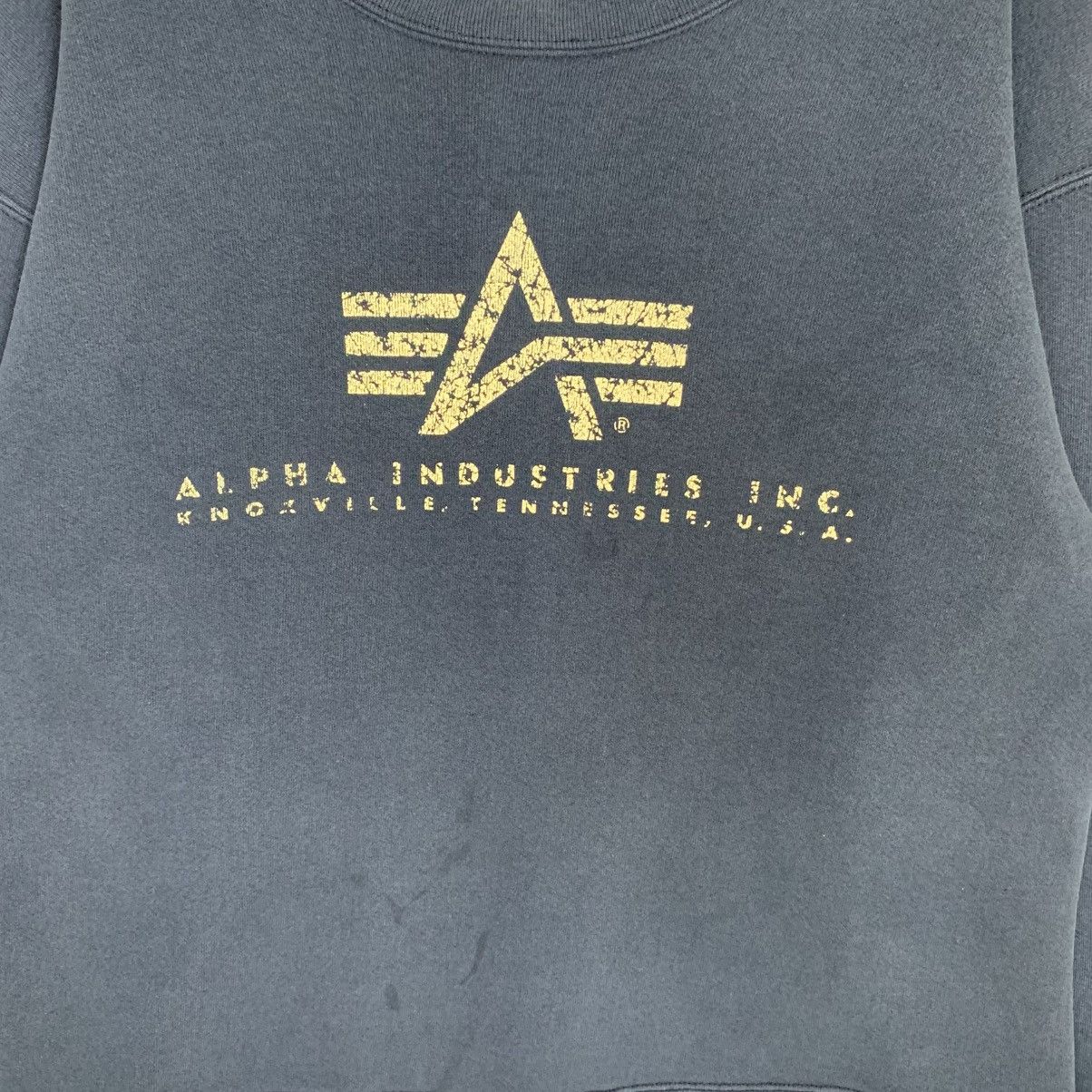 Alpha Industries × Designer × Vintage Vintage Alpha Industries Sweatshirt Medium Size Size US M / EU 48-50 / 2 - 7 Thumbnail
