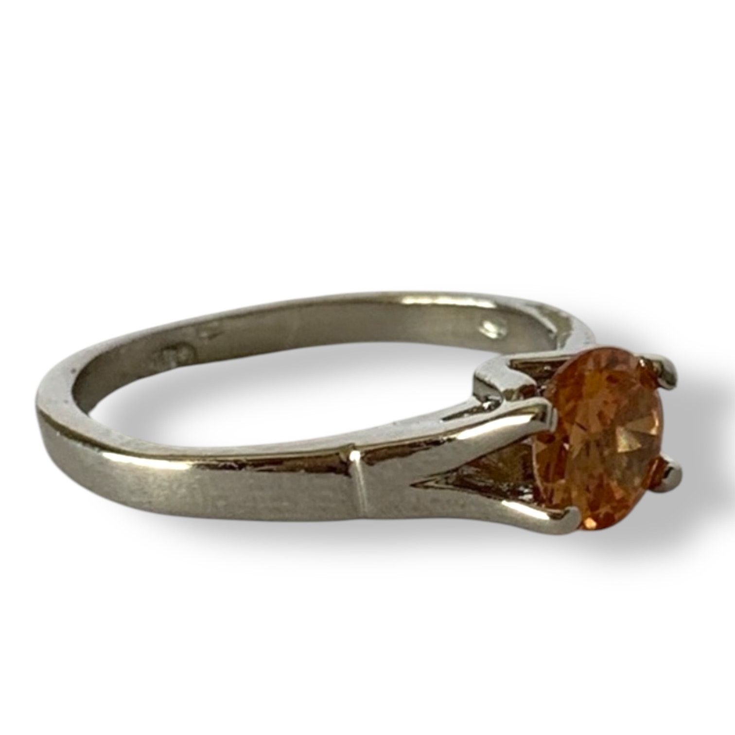 Other Citrine Orange Colored High Setting Solitaire Ring Size 7 Size ONE SIZE - 1 Thumbnail