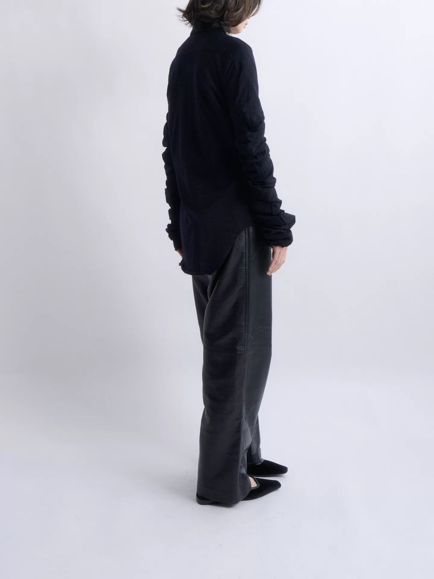 Jil Sander JIL SANDER Stacked Sleeve Wool Shirt Size XS / US 0-2 / IT 36-38 - 4 Thumbnail