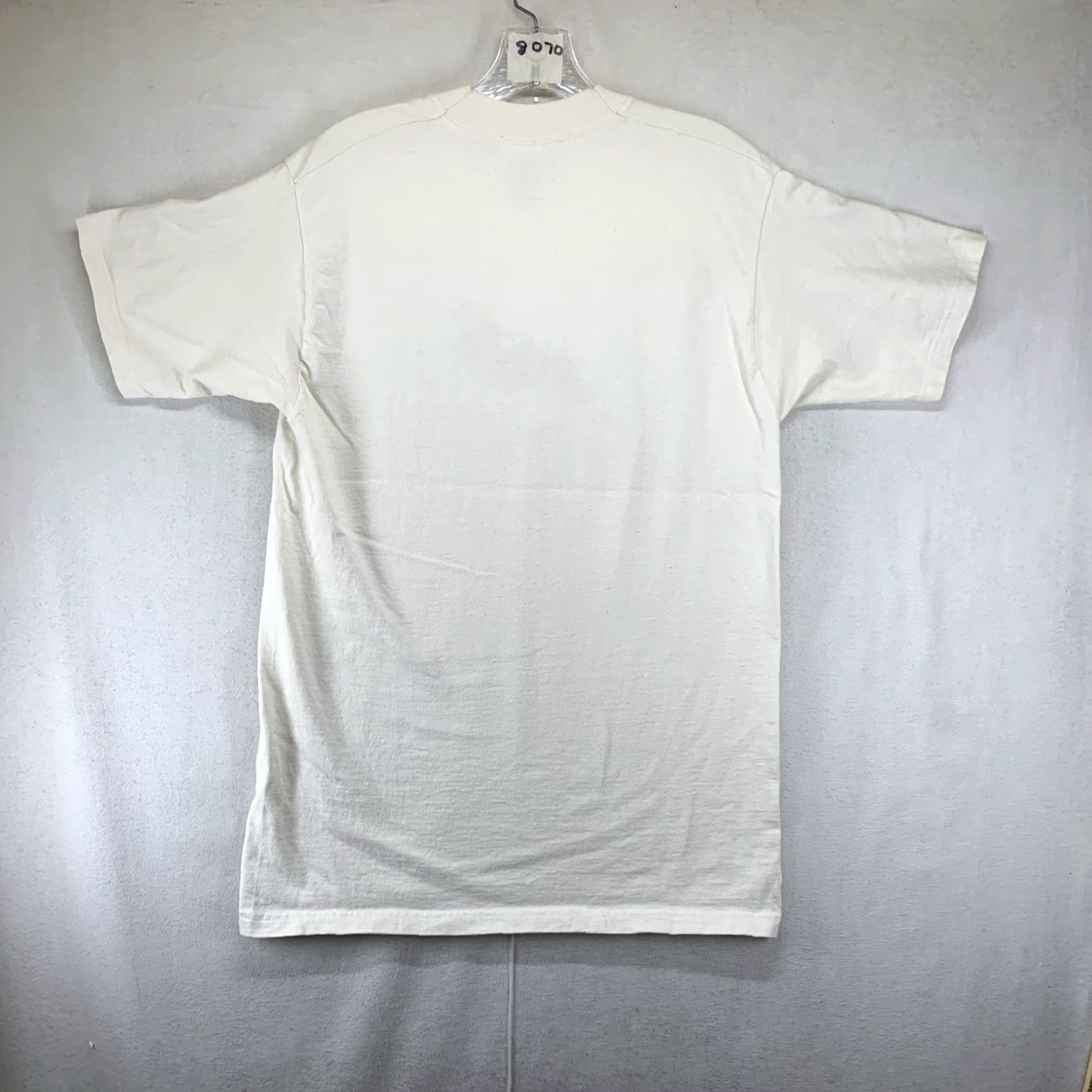 Fruit Of The Loom VINTAGE Fruit of the Loom T-Shirt Adult Medium Floral Embroidered Crew Neck Unisex 90s Travel Ivory Size US M / EU 48-50 / 2 - 5 Thumbnail