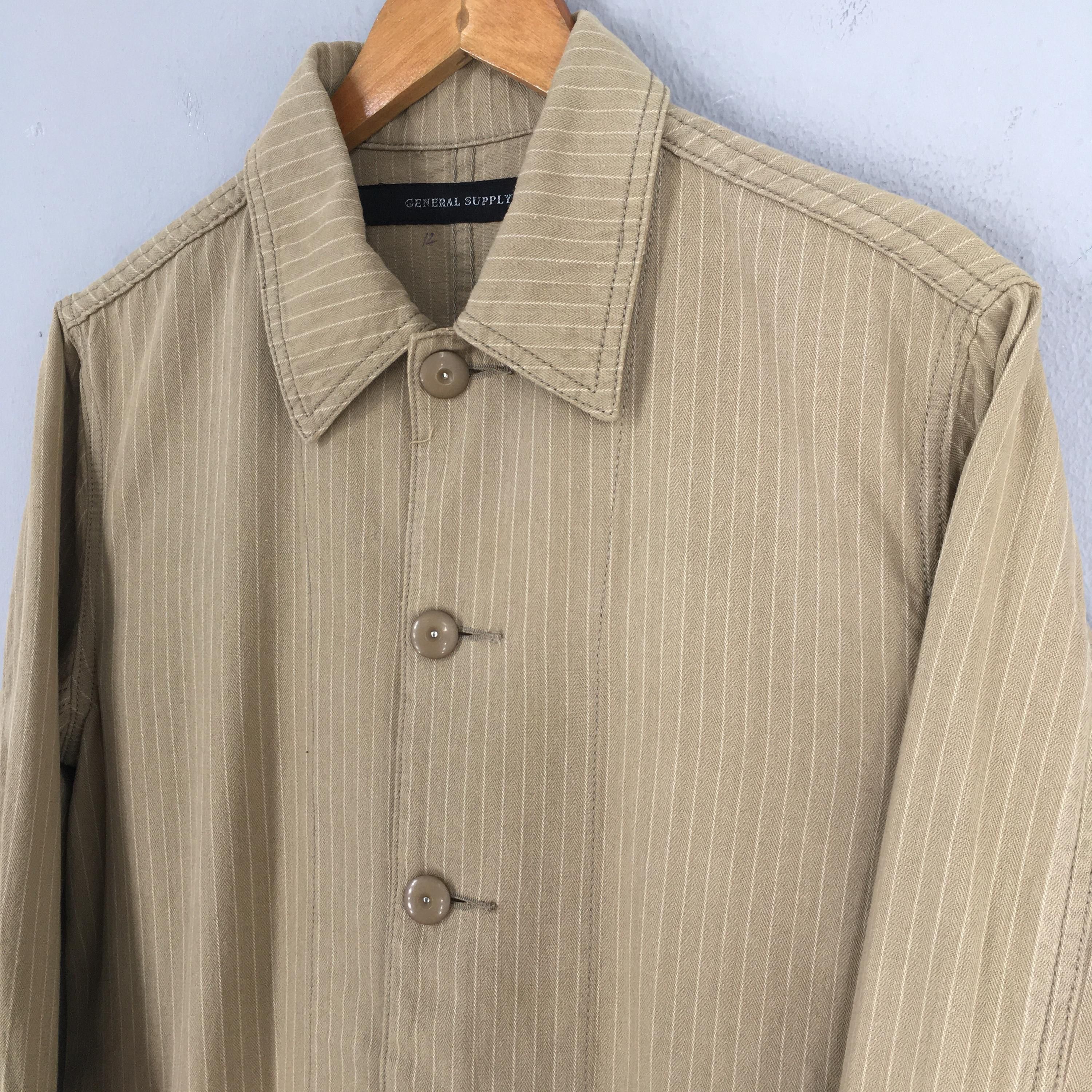 Japanese Brand Vintage 90's Ships Japan Beige Workers Jacket Medium Size US M / EU 48-50 / 2 - 3 Thumbnail