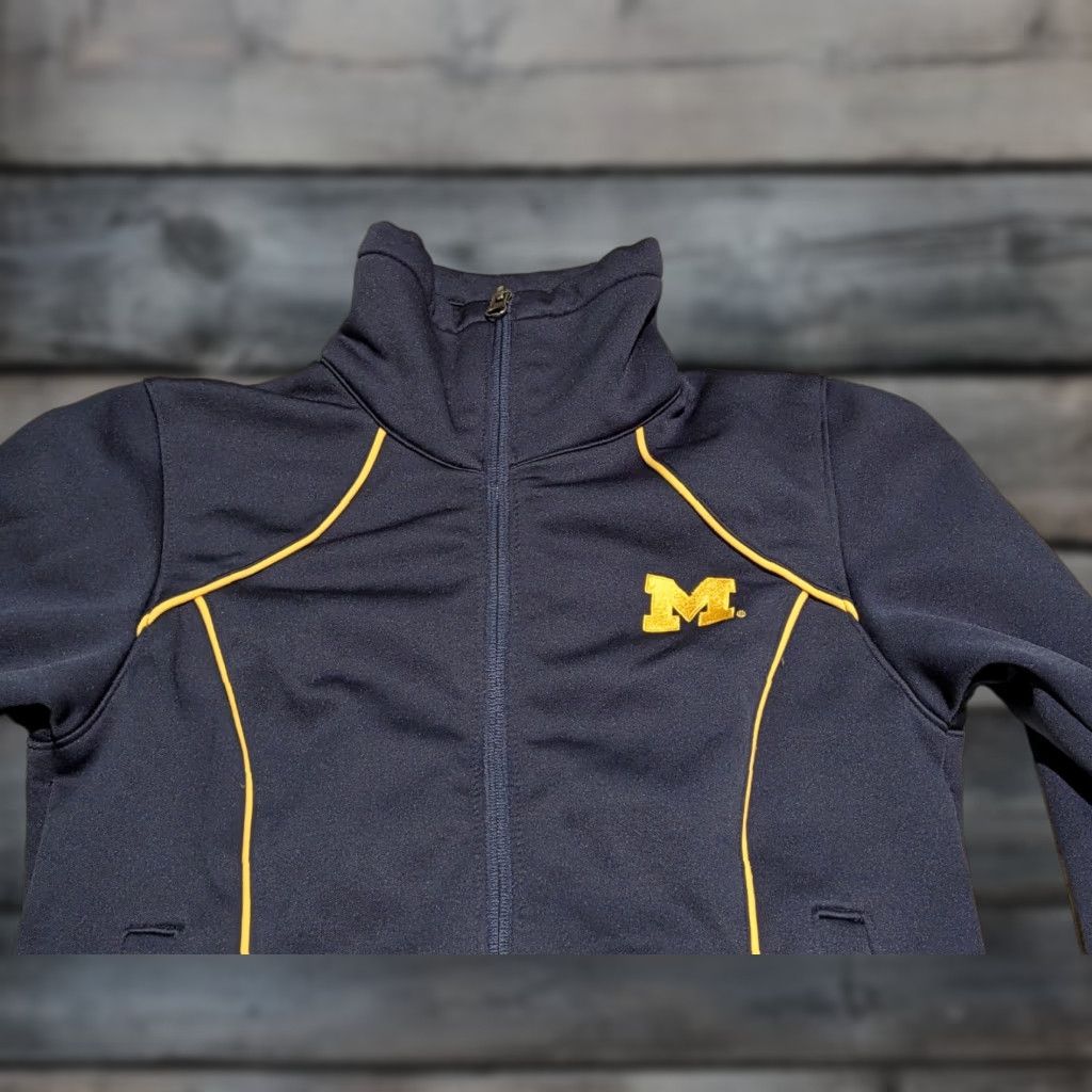 NCAA Columbia Michigan Wolverines Full Zip Jacket Womens S Blue Pockets NCAA Size S / US 4 / IT 40 - 1 Thumbnail