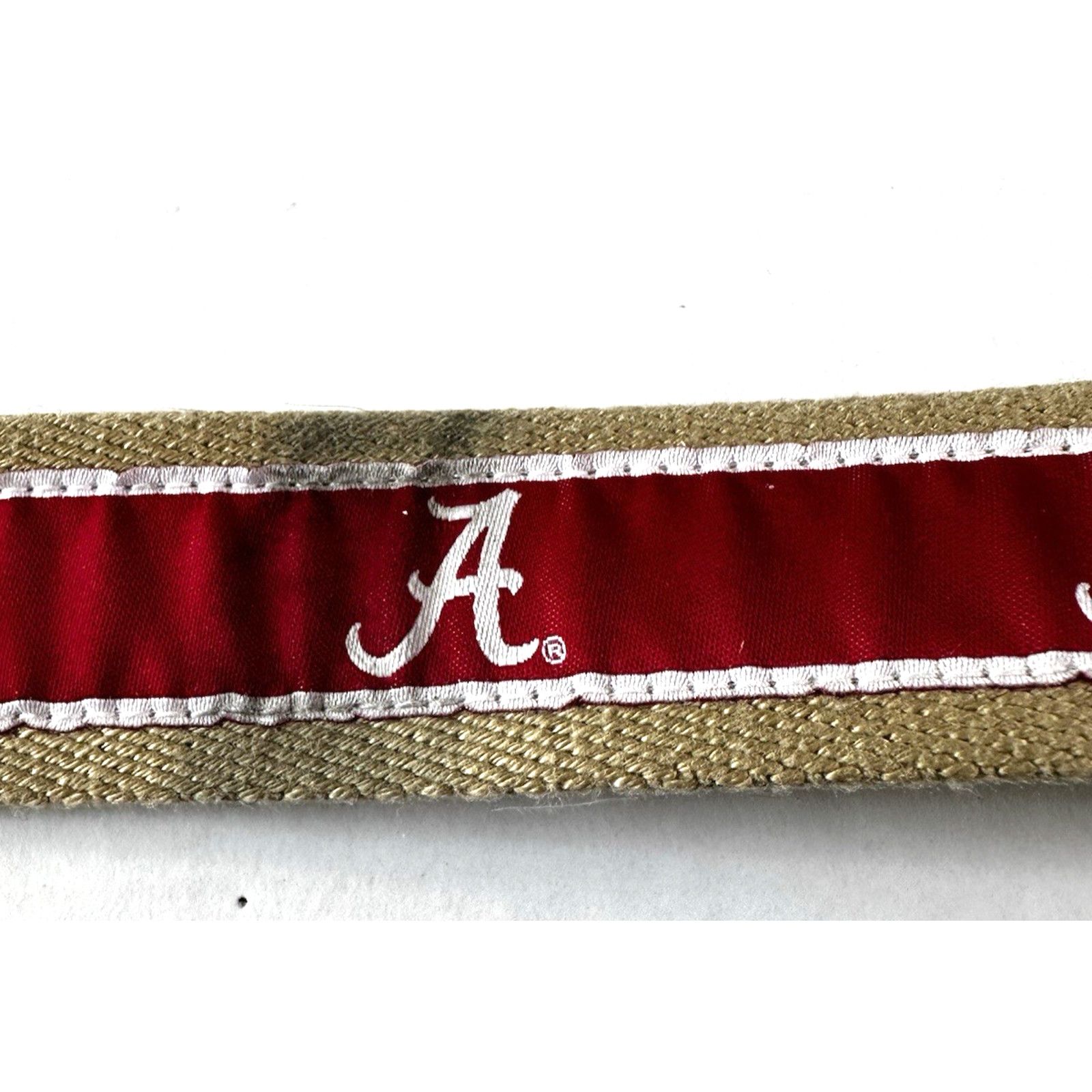 NCAA University Of Alabama Crimson Tide Canvas& Leather Belt Sz32 Size 38 - 6 Thumbnail