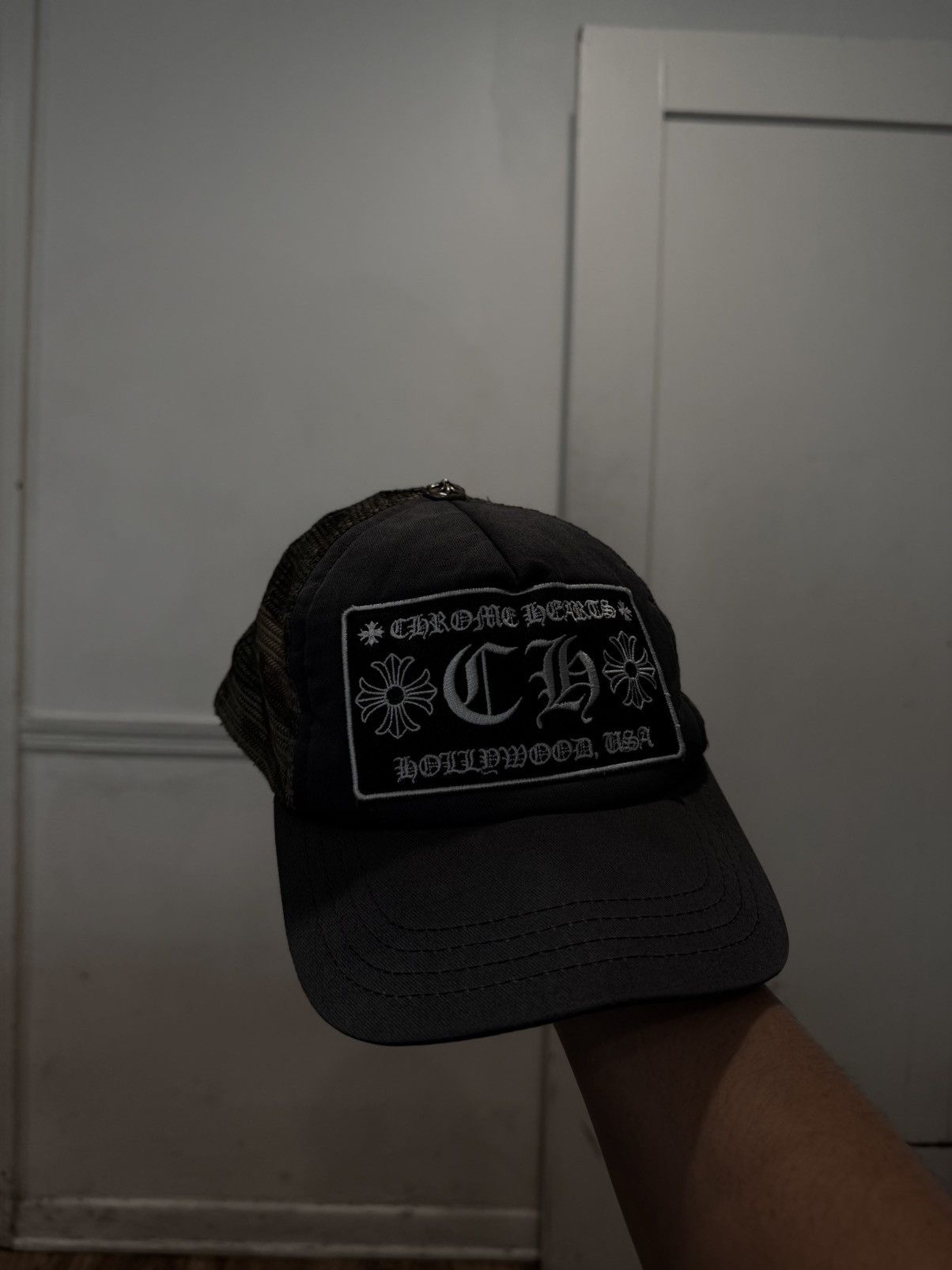 Chrome Hearts Vintage CH Hollywood Camo/Black Trucker Snapback Size ONE SIZE - 2 Thumbnail