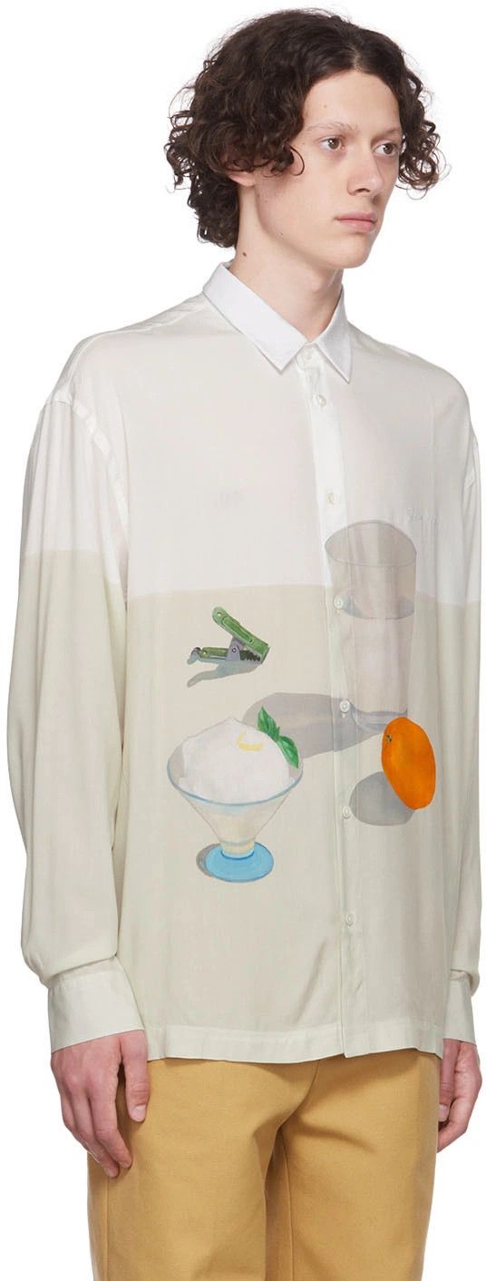 Jacquemus o1mle0526 La Chemise Baou Printed Shirt in Multicolor Size US M / EU 48-50 / 2 - 2 Thumbnail