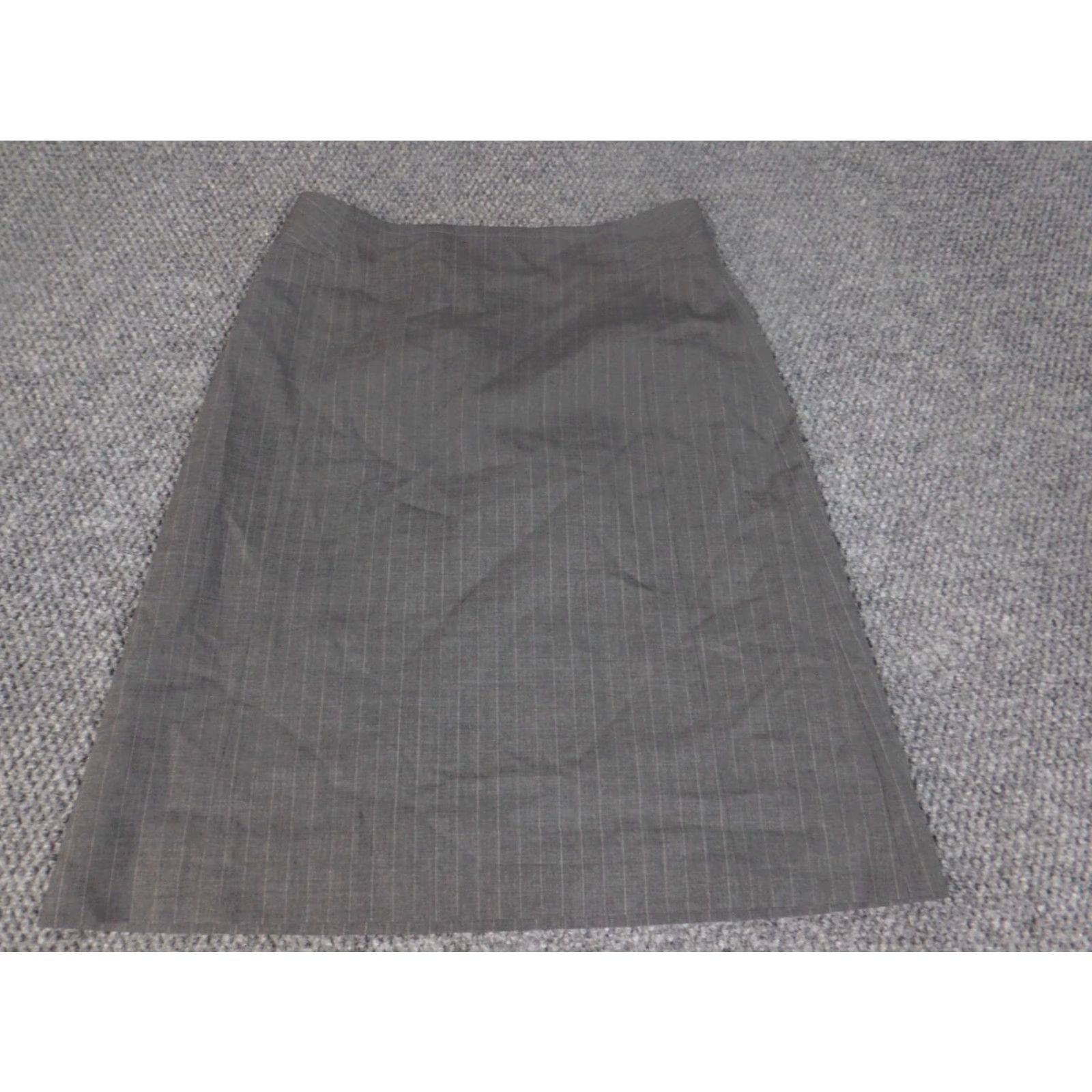 Banana Republic Banana Republic Skirt Womens Knee Length A-Line Gray Stretch Wool Zip Knit High Rise Regular Size 2 Size 26" / US 2 / IT 38 - 3 Thumbnail
