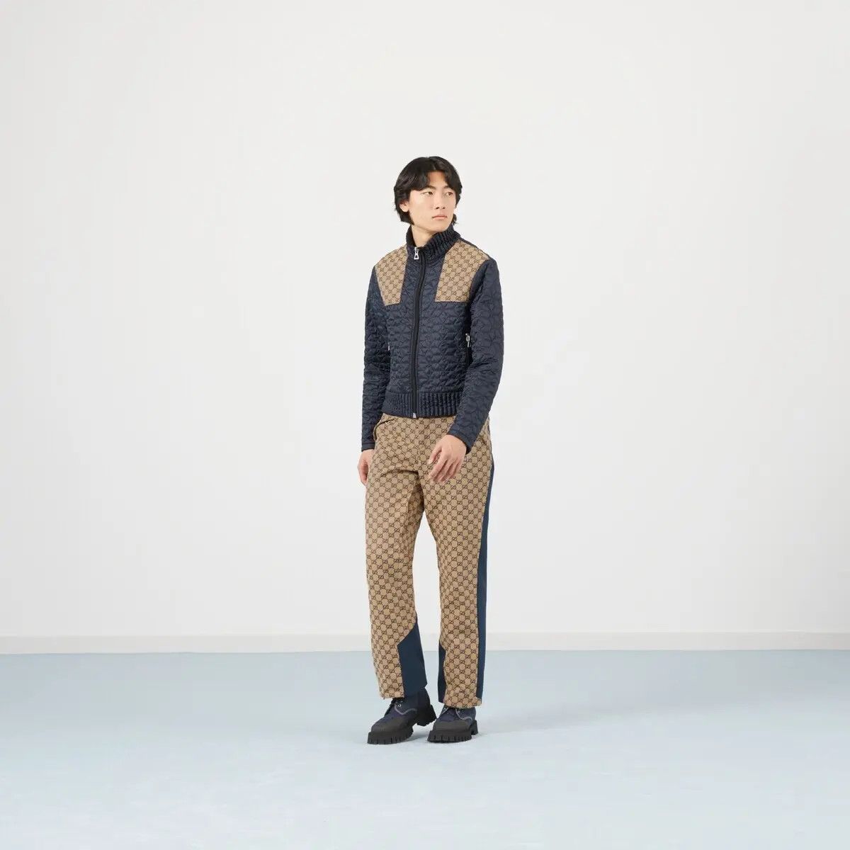 Gucci o1mt1gz0825 GG Canvas Pant in Beige/Blue Size US 28 / EU 44 - 2 Thumbnail