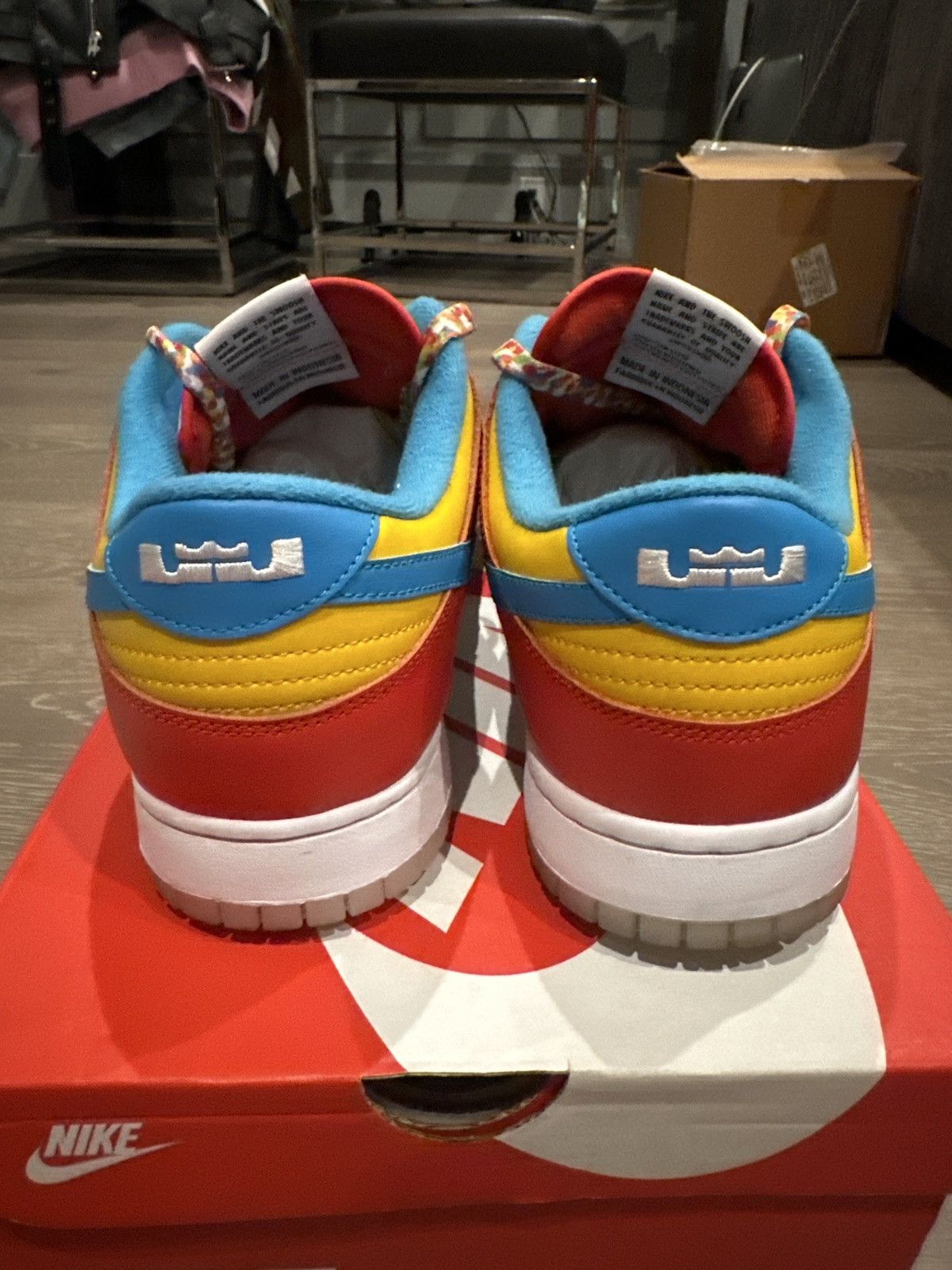 Nike Nike Dunk Low QS Lebron James Fruity Pebbles Size US 11.5 / EU 44-45 - 3 Thumbnail