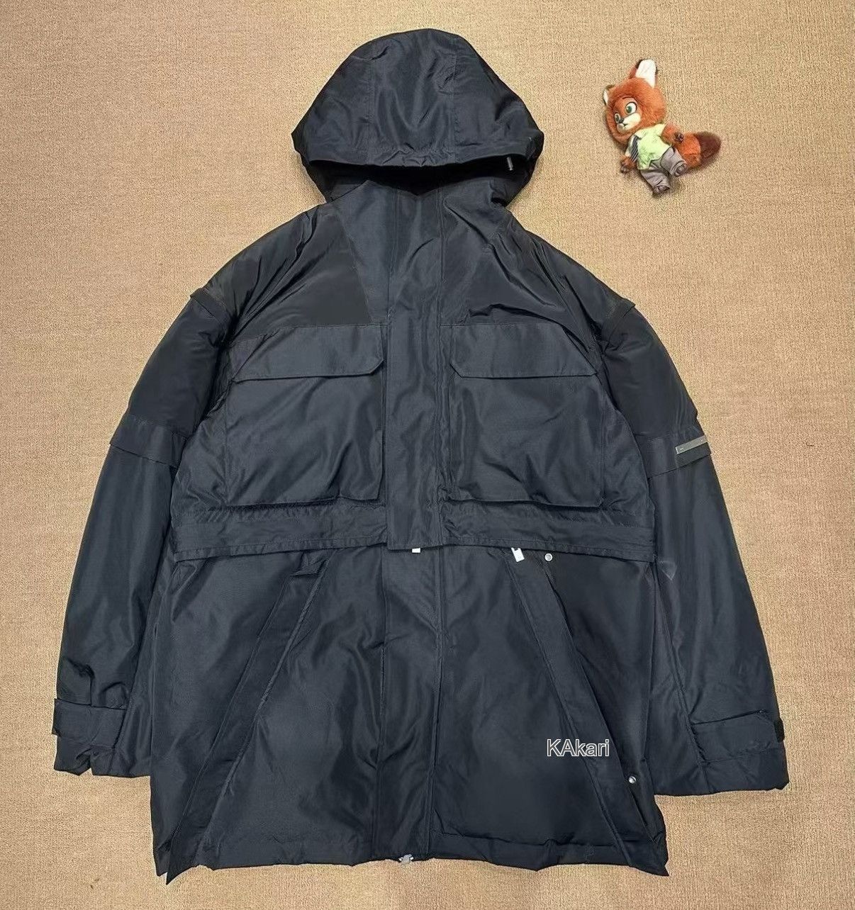 Heliot Emil Black Hooded Parka with Pockets - Size M Size US M / EU 48-50 / 2 - 1 Thumbnail