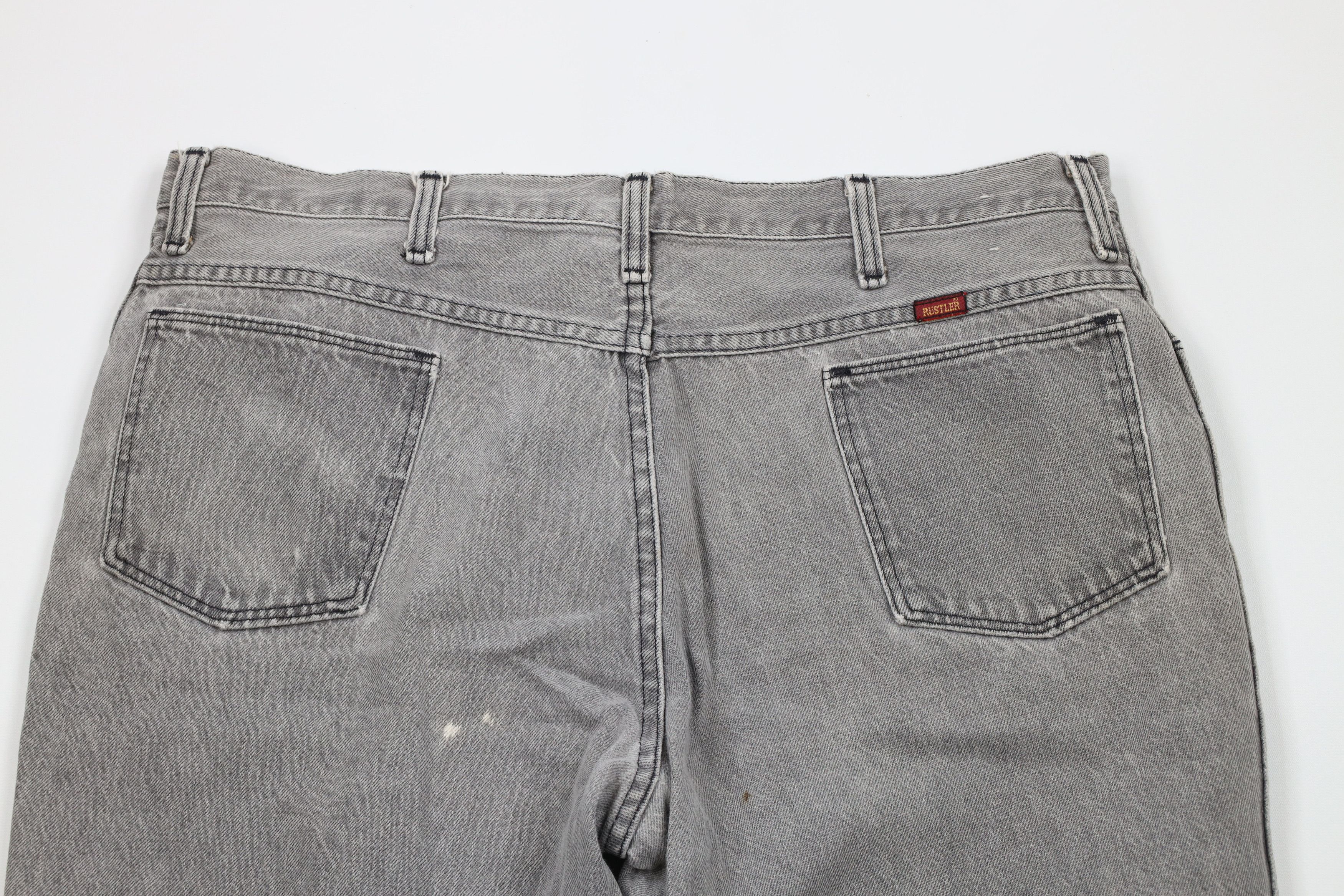 Vintage Vintage 90s Streetwear Flared Bootcut Denim Jeans Gray USA Size US 40 / EU 56 - 9 Thumbnail
