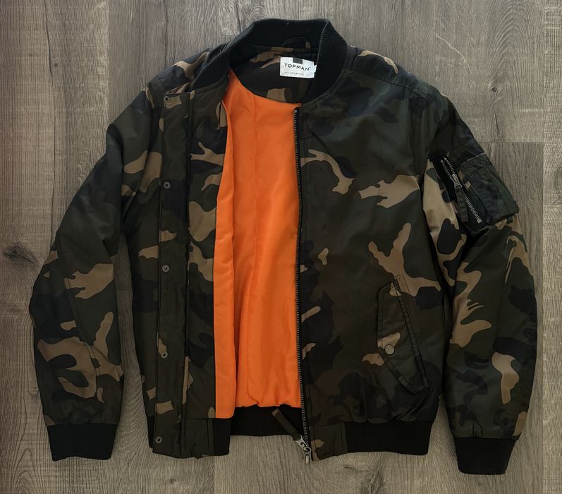 Topman hotsell camo jacket