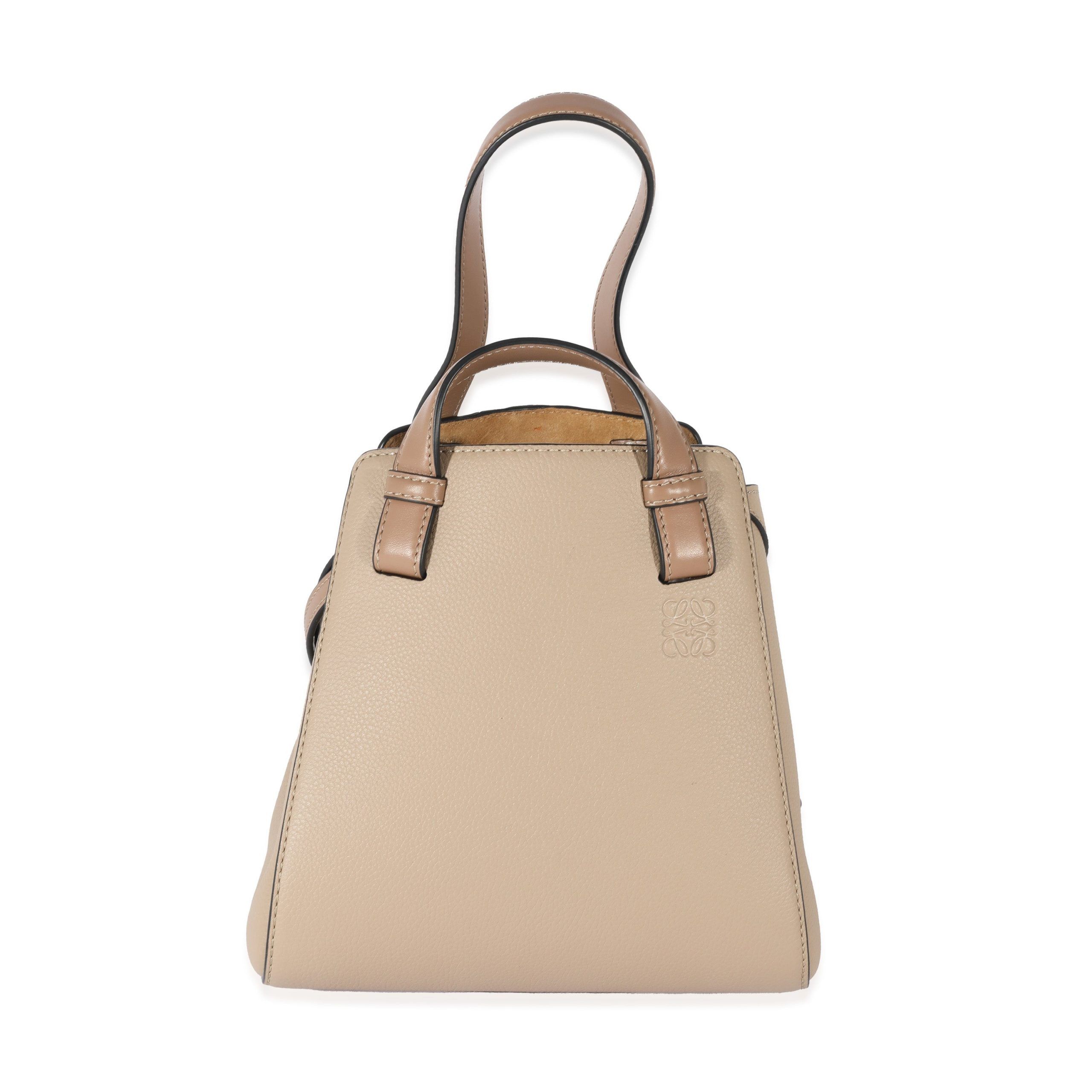 image of Loewe Natural Leather Hammock Nugget Bag in Brown, Women's