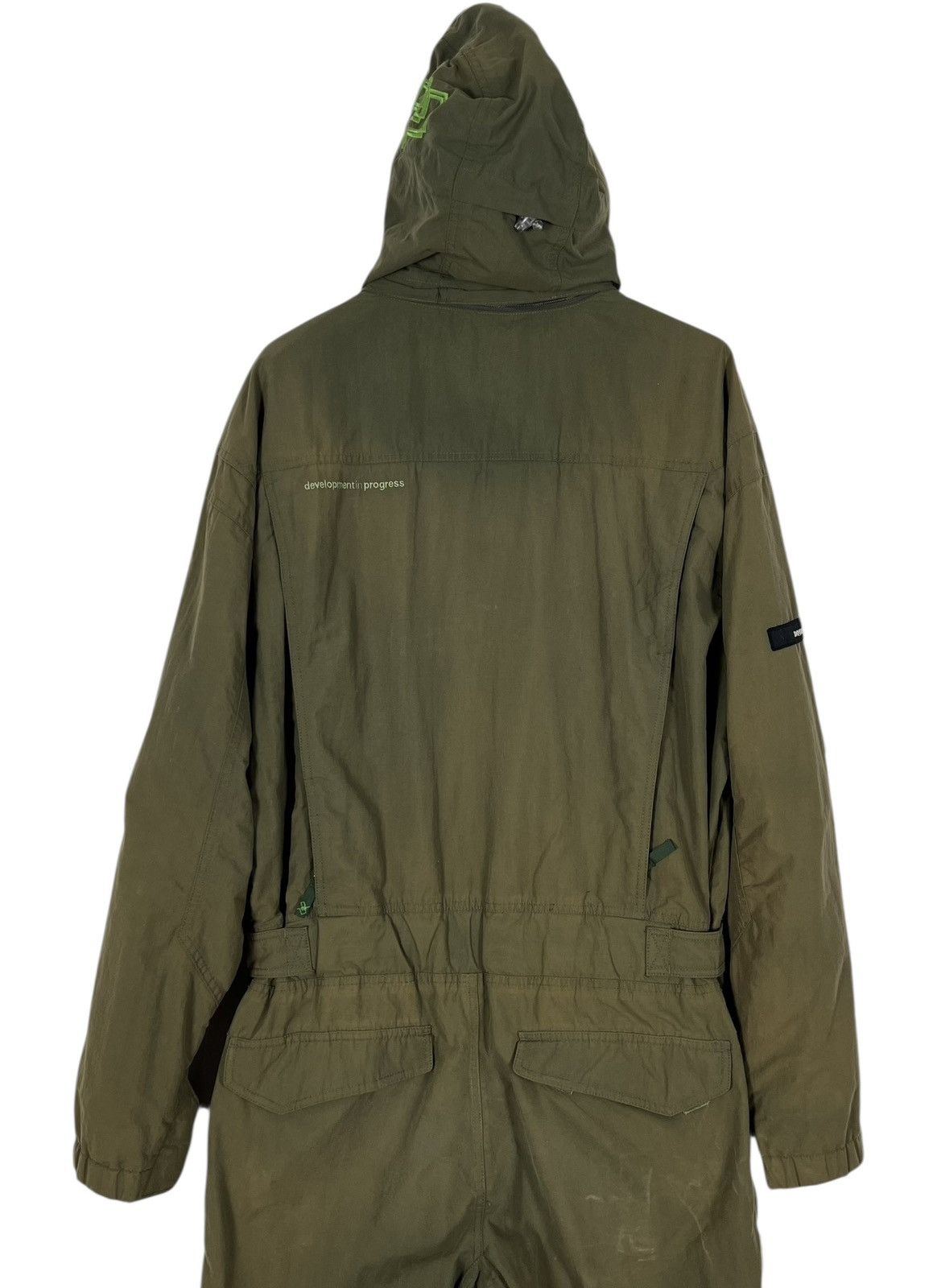 Japanese Brand Vintage Distressed DEVELOPMENT IN PROGRESS Jumsuit Size US XL / EU 56 / 4 - 4 Thumbnail