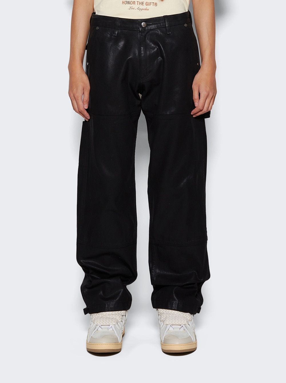 Rhude Reza "Double Knee" Jeans: Oil Stained Size US 28 / EU 44 - 2 Thumbnail