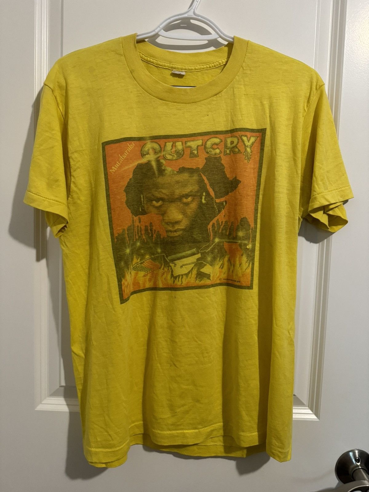Vintage Vintage 80s Mutabaruka Outcry Tour Shirt Size US M / EU 48-50 / 2 - 1 Thumbnail