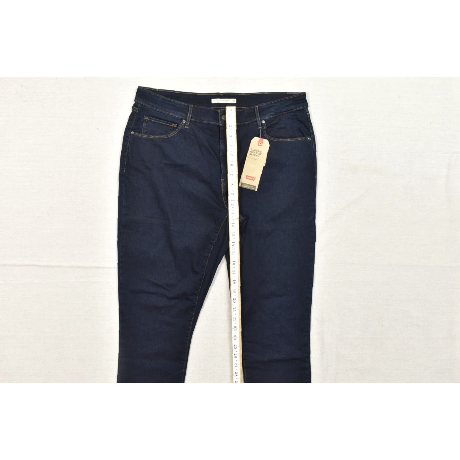 Levi's Levi's Women Jeans Skinny Mid Rise 34 Blue Cotton Blend Dark Wash New Size 24" / US 00 / IT 34 - 5 Thumbnail