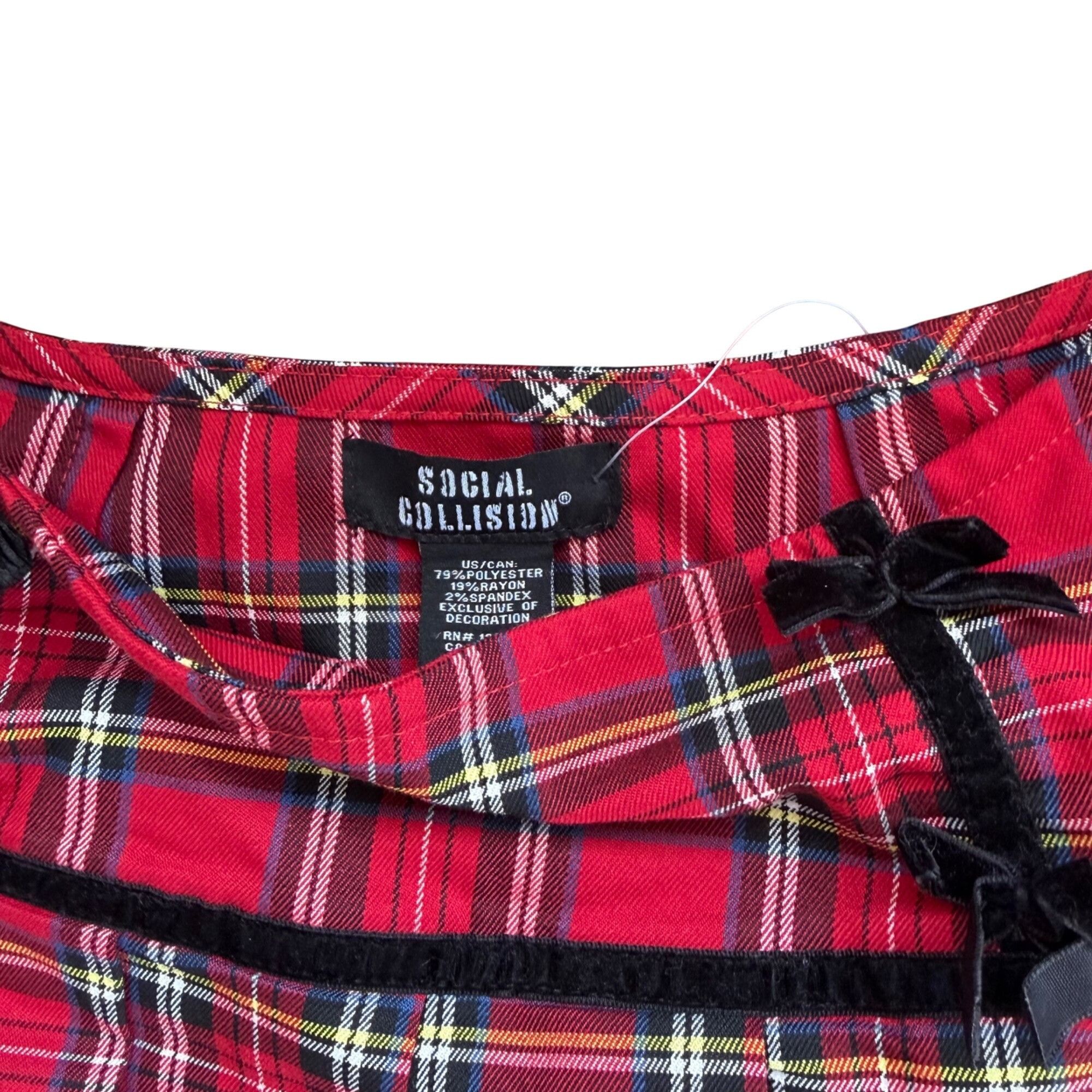 Other Social Collison Punk Plaid Pleated School Girl Mini Skirt S Size 25" / US 0 / IT 36 - 4 Thumbnail