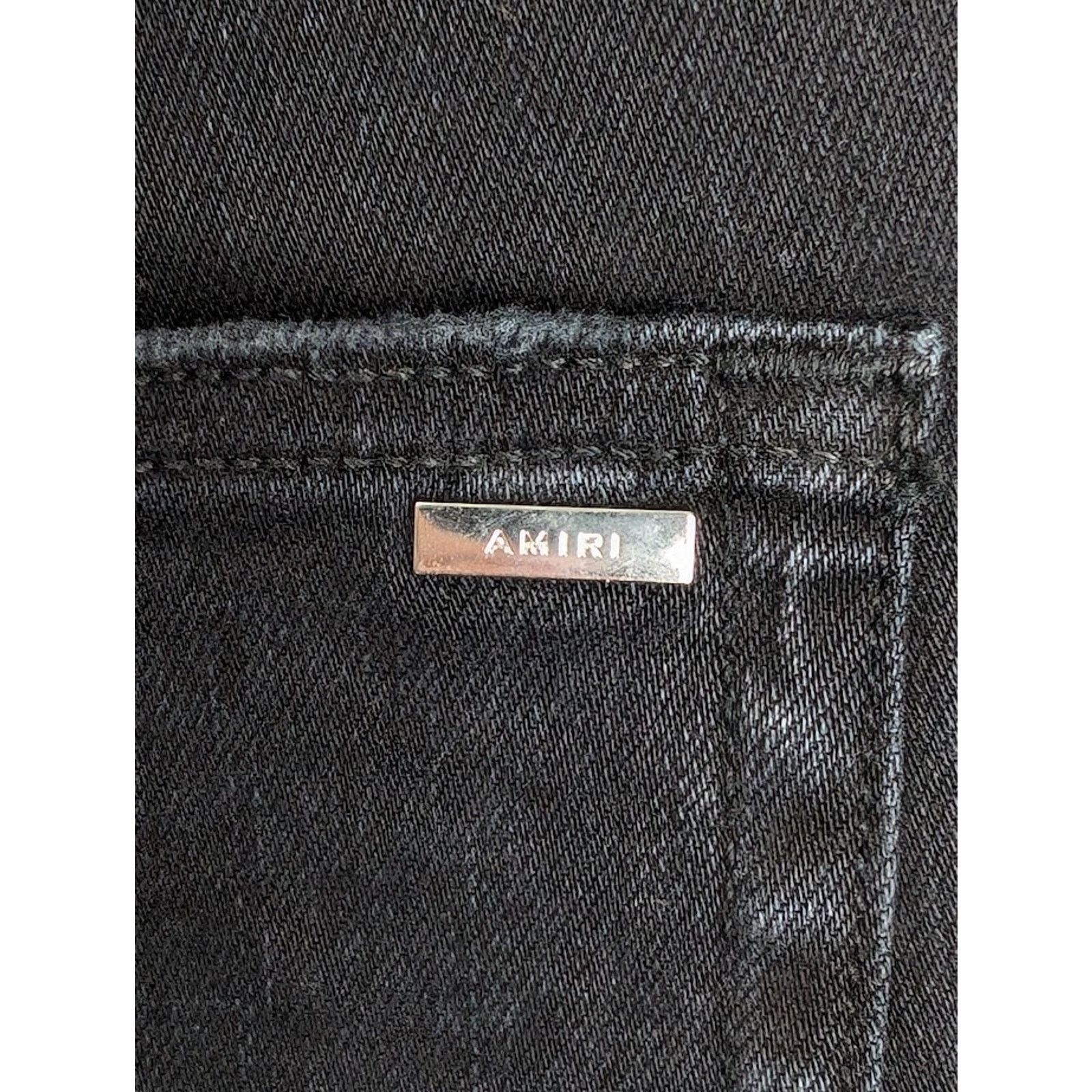 Amiri o1rshd1 Q:2 / Flocked Bandana Jeans in Aged Black Size US 38 / EU 54 - 18 Thumbnail