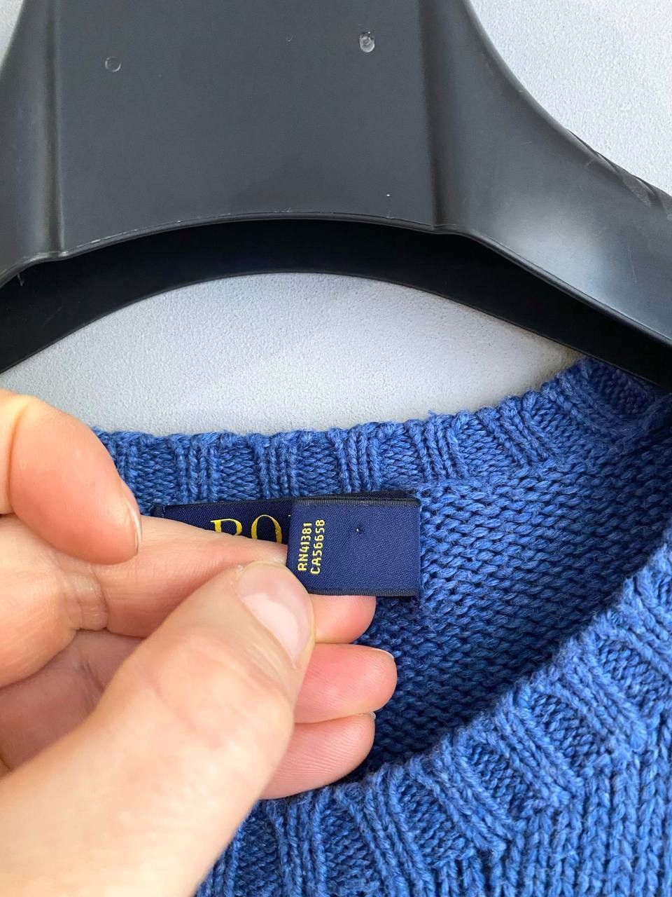 Polo Ralph Lauren Polo Ralph Lauren Men's Crew Neck Blue Knit Cotton Sweater L Size US L / EU 52-54 / 3 - 9 Thumbnail
