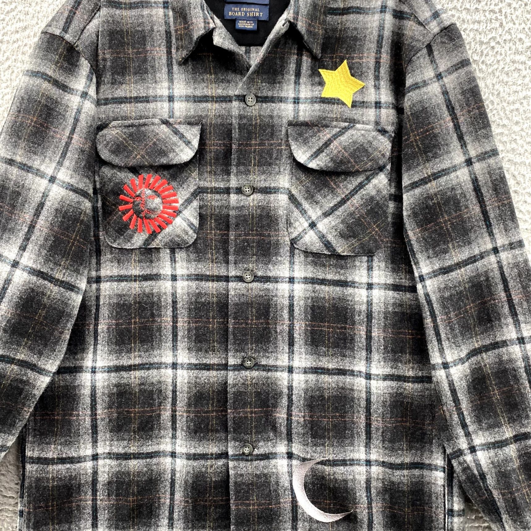 Pendleton Pendleton The Original Board Shirt Men's Medium Gray Plaid Wool Workwear Grunge Shirt Size US M / EU 48-50 / 2 - 2 Thumbnail