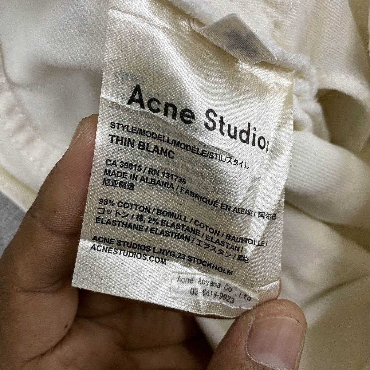 Acne Studios 🔥RARE🔥 ACNE STUDIOS WHITE DENIM JEANS Size US 28 / EU 44 - 11 Thumbnail