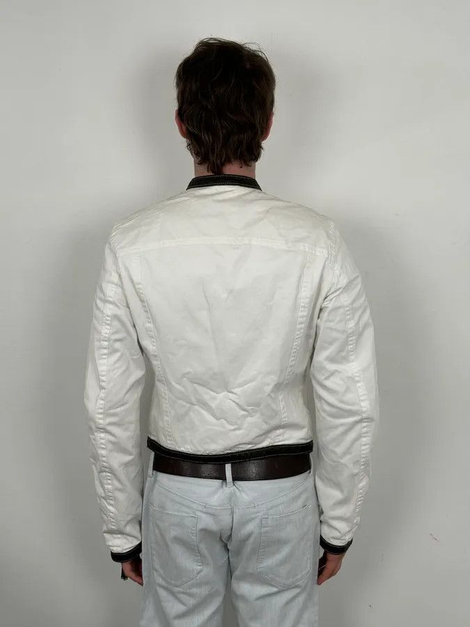 Dsquared2 SS2008 Dsquared2 White Asymmetrical Nylon Contrast Stitch Jacket Size US M / EU 48-50 / 2 - 3 Thumbnail