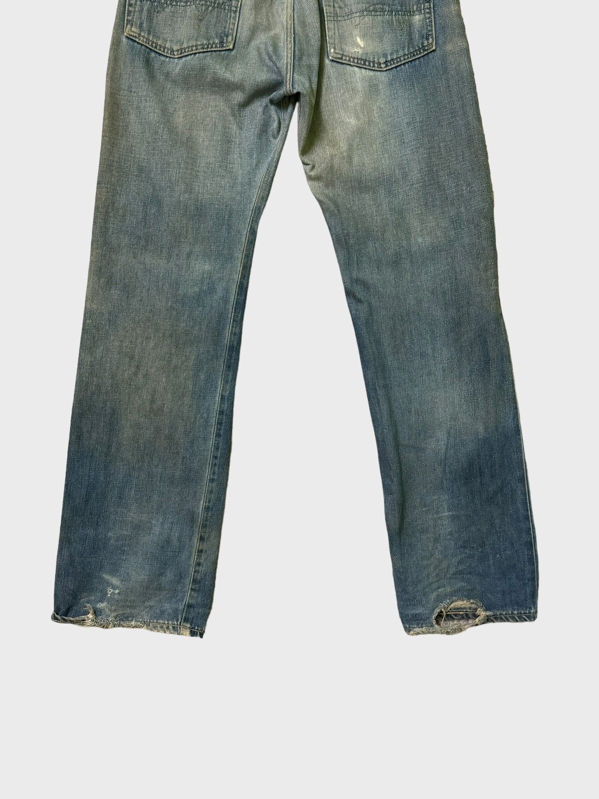 Edwin Vintage Edwin 505 Mud Wash Distressed Selvedge Jeans Size US 31 - 12 Thumbnail