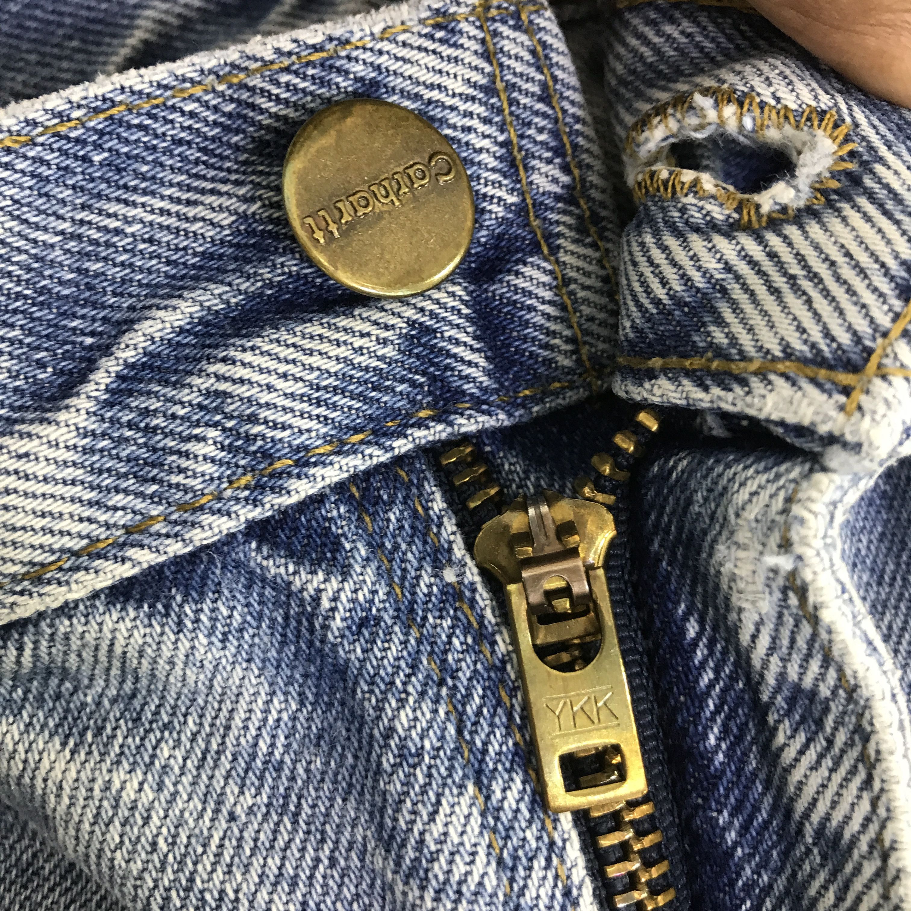 Carhartt CARHARTT DISTRESSED FADED DENIM PANTS K118B7 Size US 29 - 13 Thumbnail