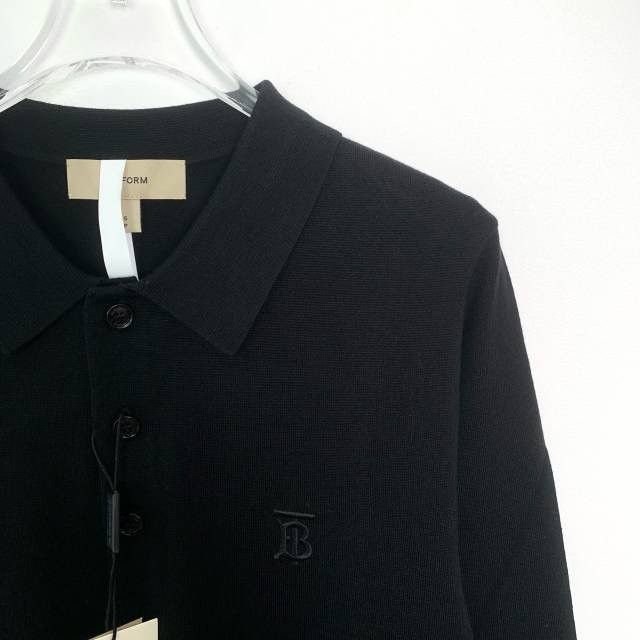Burberry Burberry Black Wool Lapel Long Sleeve Knit Polo Shirt K26WX Size US S / EU 44-46 / 1 - 3 Thumbnail