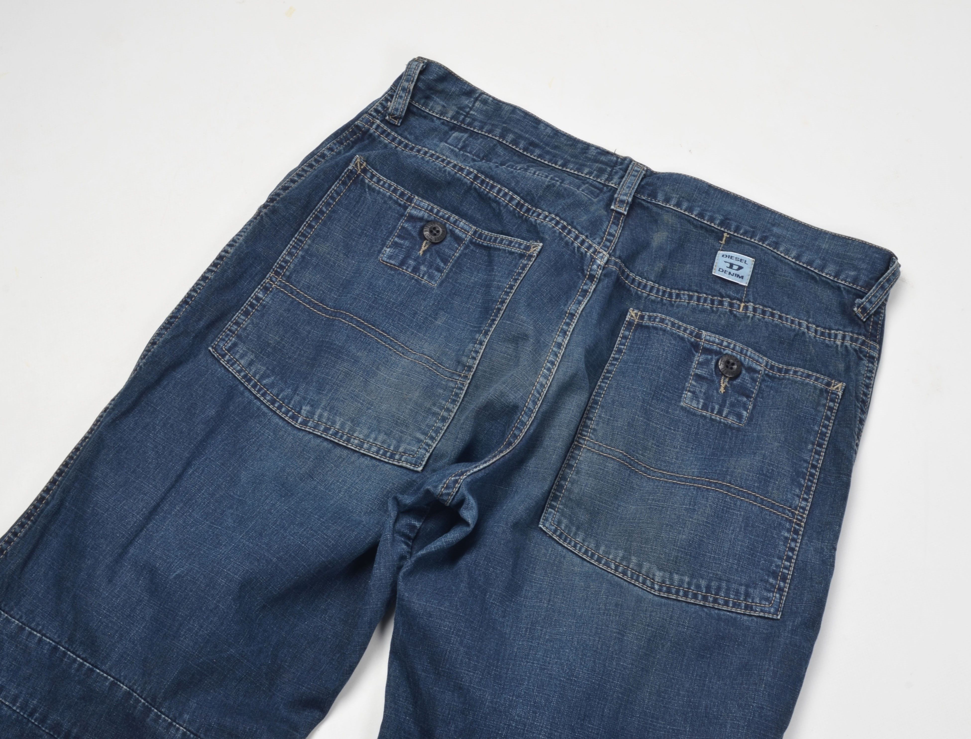 Diesel Diesel The Luxury of Durt Baggy Faded Blue Denim Jeans Y2K Size US 33 - 9 Thumbnail