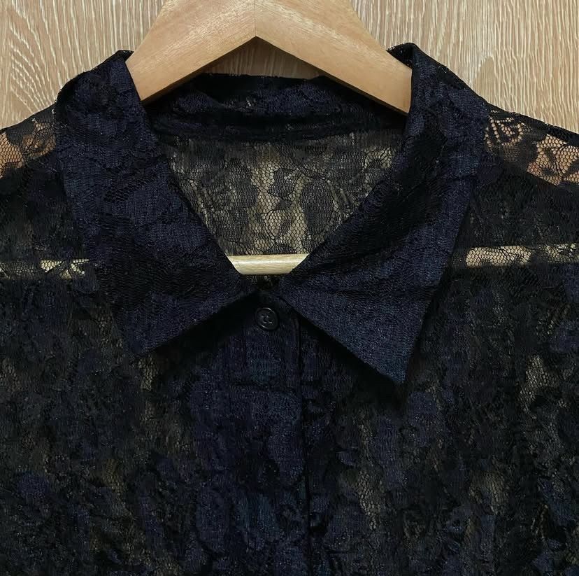 Handmade Vtg Lace Shirt Size M / US 6-8 / IT 42-44 - 3 Thumbnail
