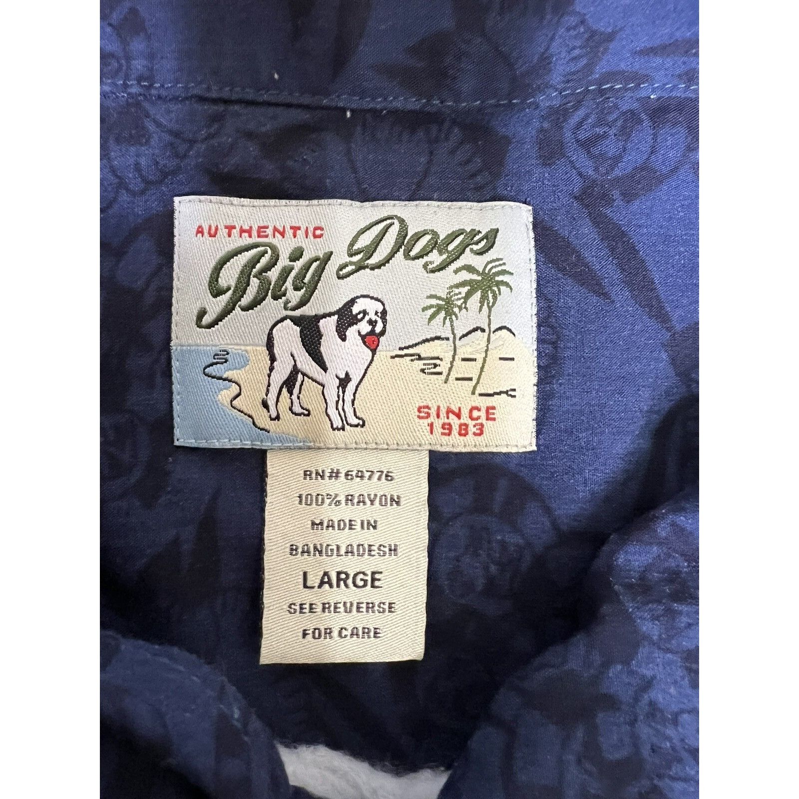 Big Dogs Vintage Big Dogs Hawaiian Button Up Shirt Size Large “Play t Size US L / EU 52-54 / 3 - 4 Thumbnail
