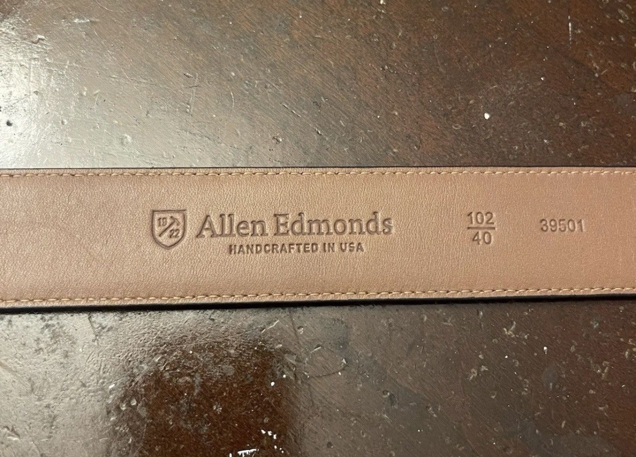 Allen Edmonds Allen Edmonds 102/40 39501 Leather Belt Made Size 40 Black Size 40 - 11 Thumbnail