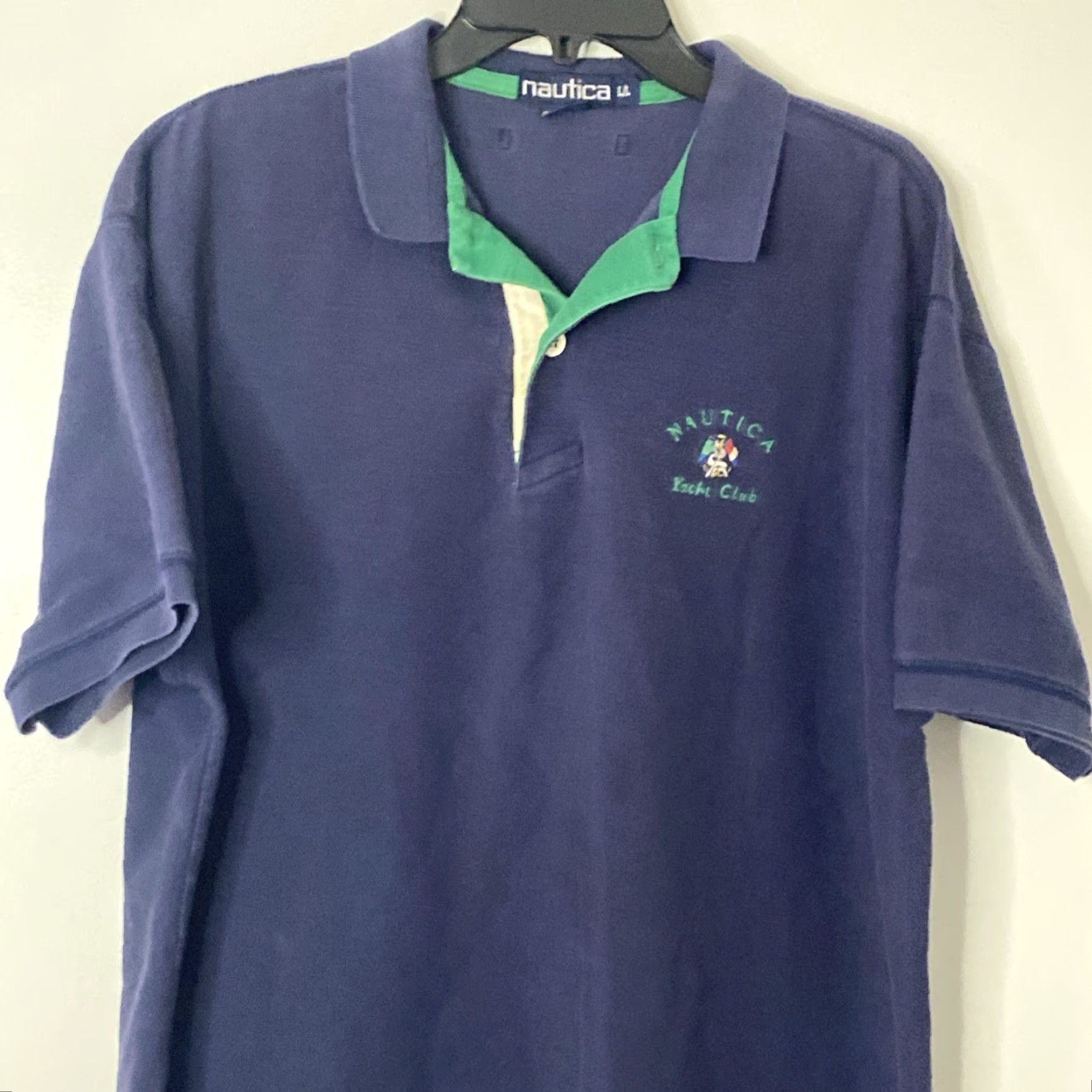 Nautica VINTAGE Nautica Yacht Club Polo Mens Large BLUE 90s Flaw L Polo Shirt Mens Size US L / EU 52-54 / 3 - 6 Thumbnail
