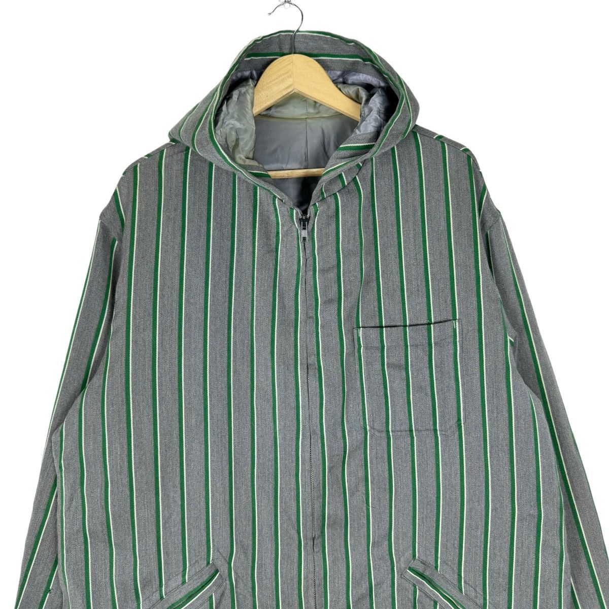 Yohji Yamamoto ☀️YS FOR MEN HOODIE STRIPED ZIPPER JACKET Size US L / EU 52-54 / 3 - 3 Thumbnail