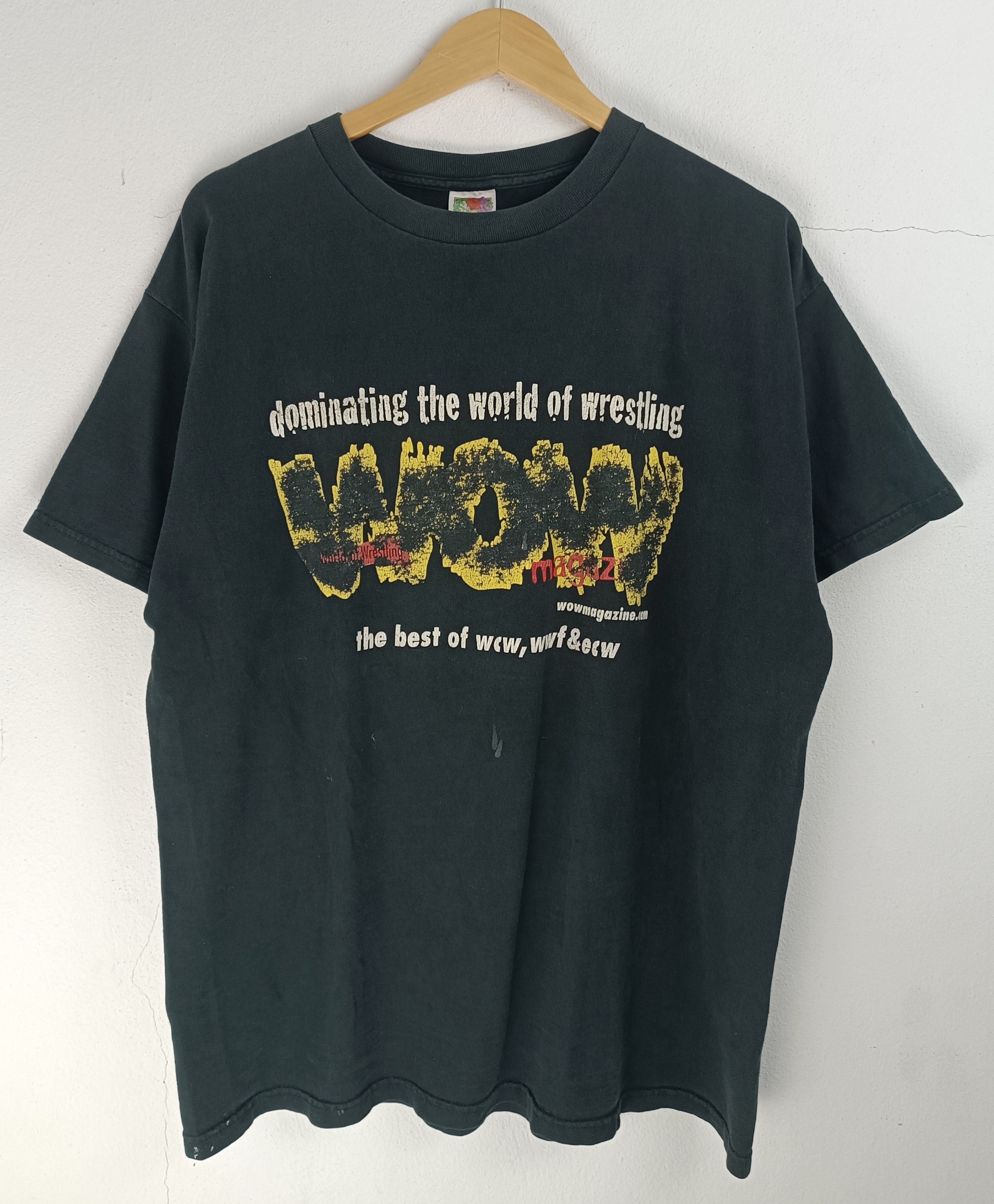 Vintage THRASH FADED VINTAGE 90'S WOW MAGAZINE WWF WCW WCW TEE Size US XL / EU 56 / 4 - 3 Thumbnail