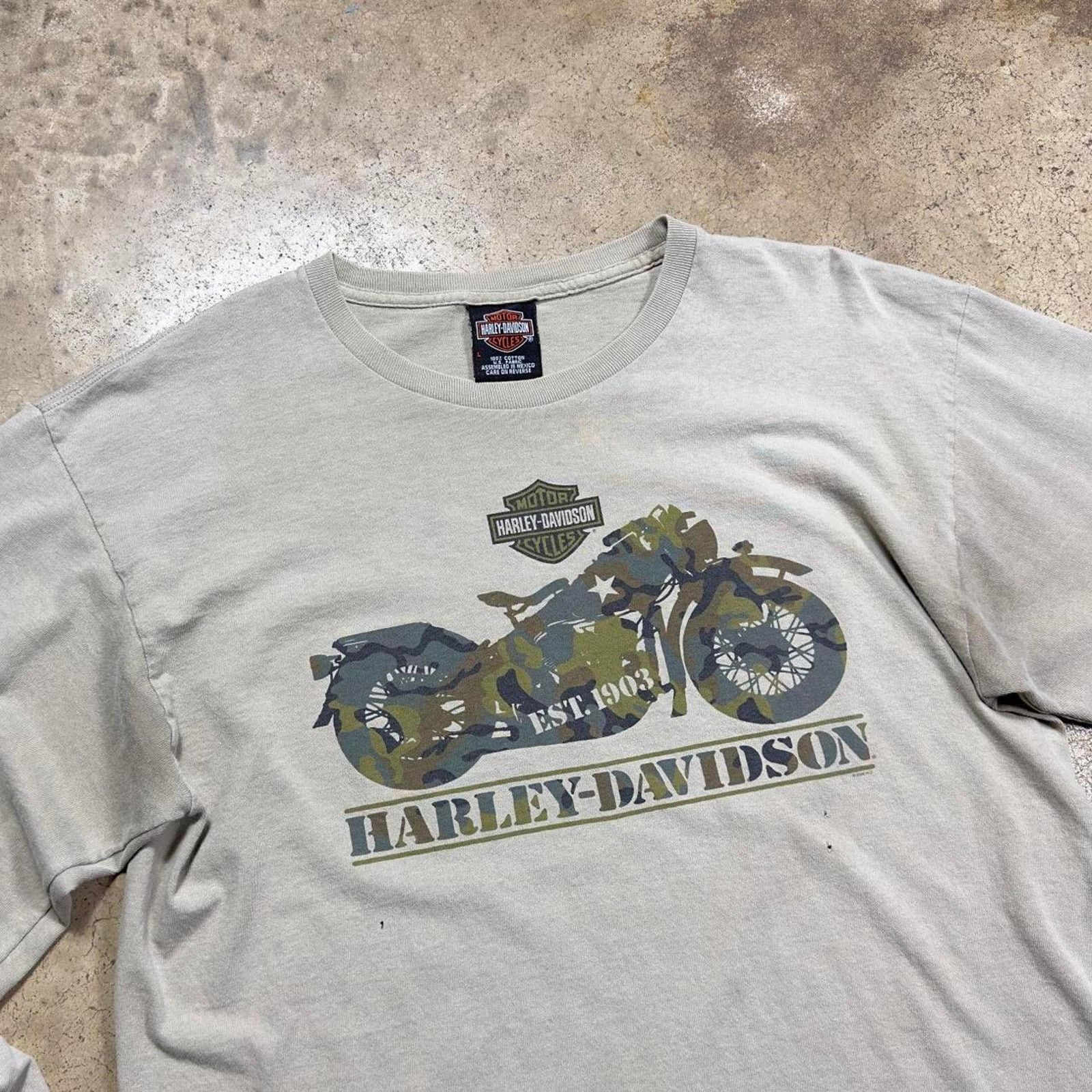 Harley Davidson Tan Harley Davidson Camouflage Eagle usa made Biker T-Shirt Size US L / EU 52-54 / 3 - 5 Thumbnail
