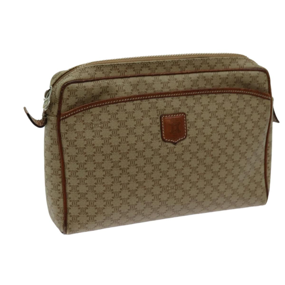 Celine CELINE Macadam Canvas Clutch Bag Beige Size ONE SIZE - 1 Thumbnail