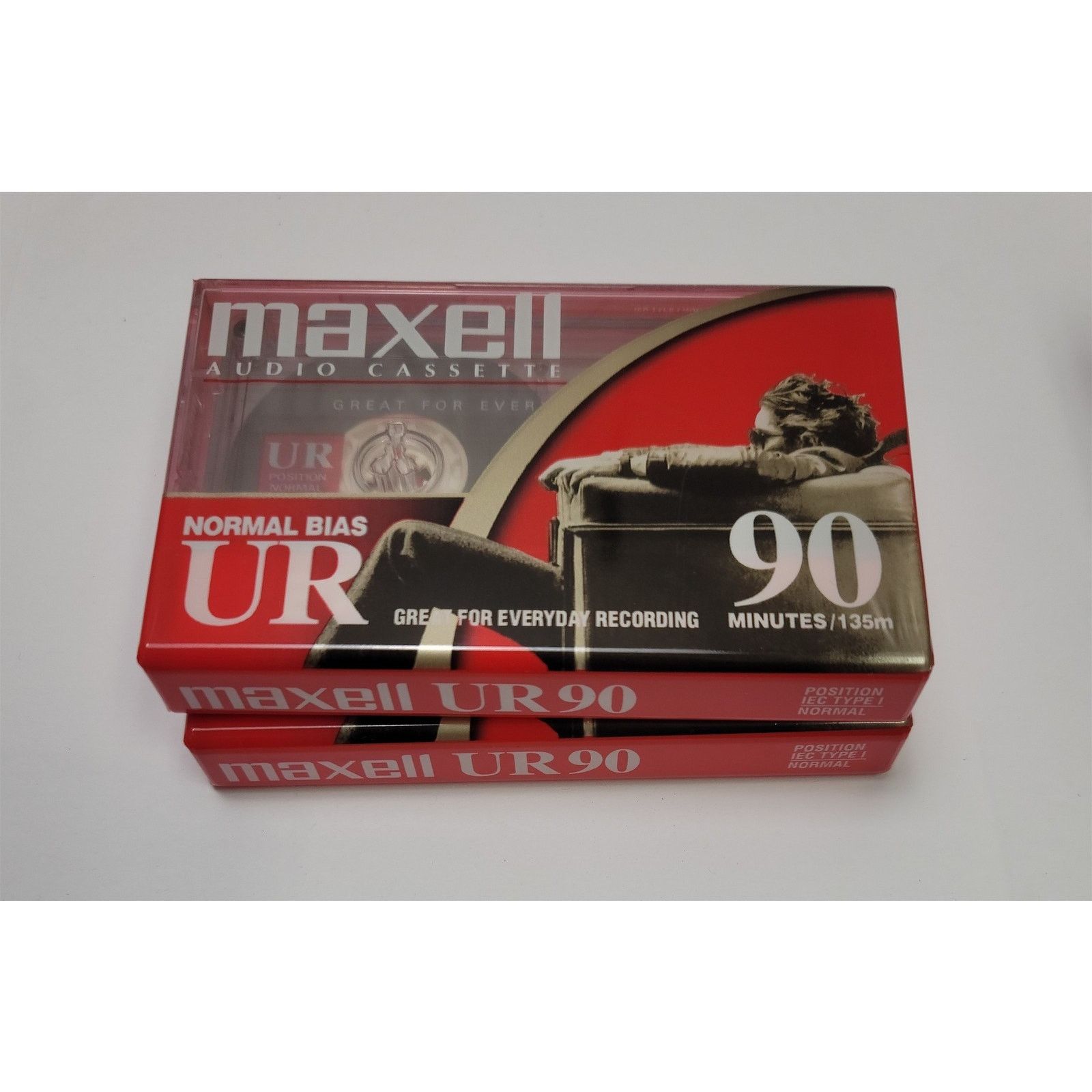 Other Lot of 2 Maxell UR 90 Blank Sealed Audio Cassettes 90 Min Size ONE SIZE - 3 Thumbnail