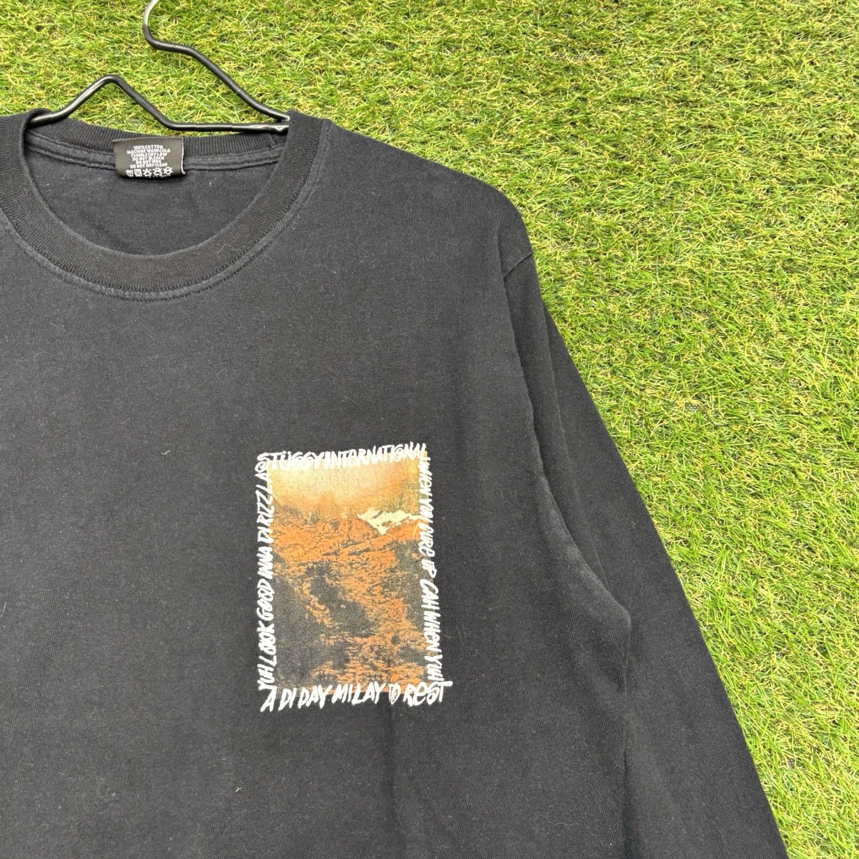 Vintage VINTAGE Stussy Shirt Mens Medium Long Sleeve Graphic Black 2000s Nature Outdoors Streetwear Mens Size US M / EU 48-50 / 2 - 2 Thumbnail