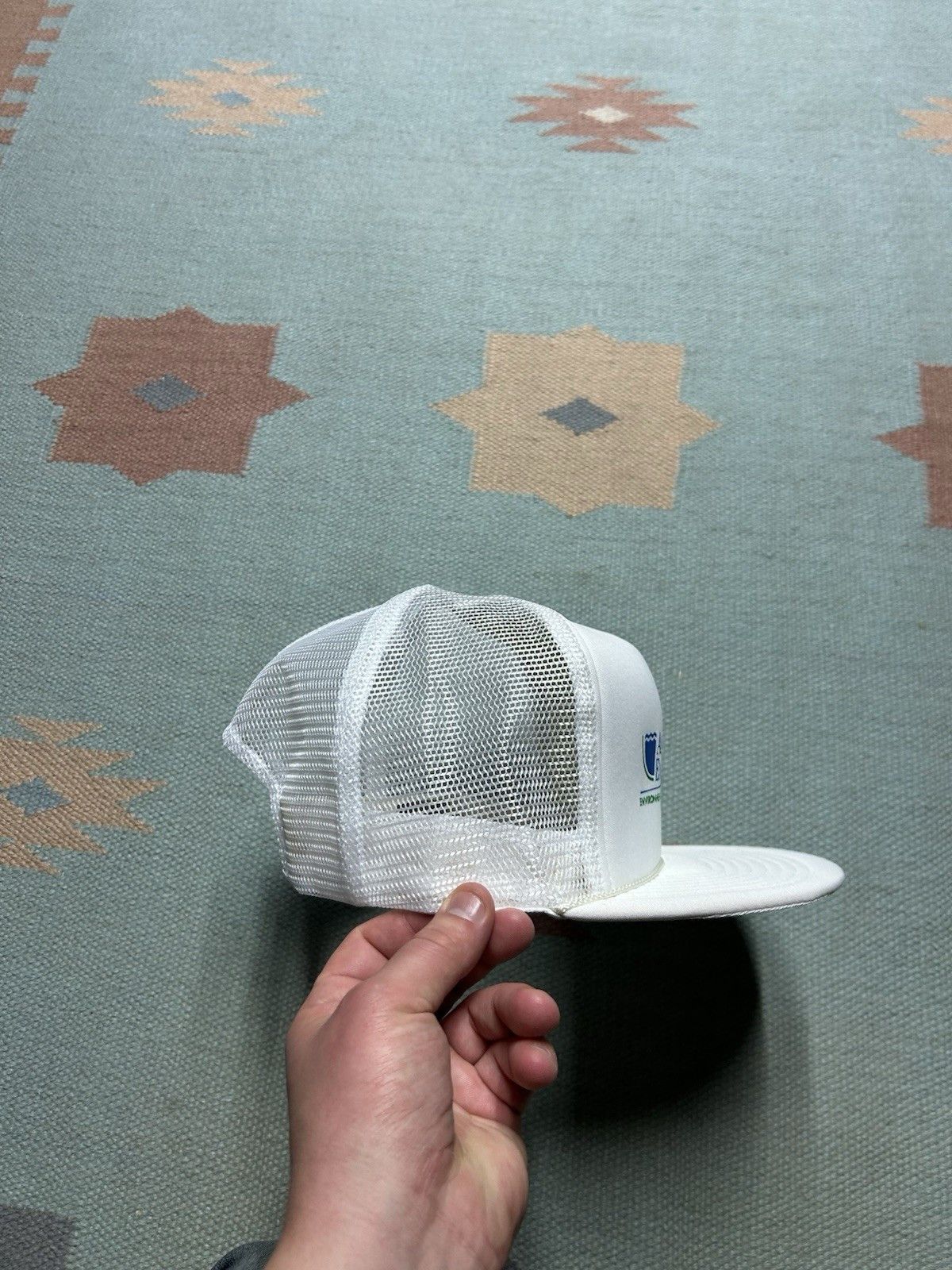 Vintage Vintage trucker hat advanced environmental snapback white Size ONE SIZE - 8 Thumbnail