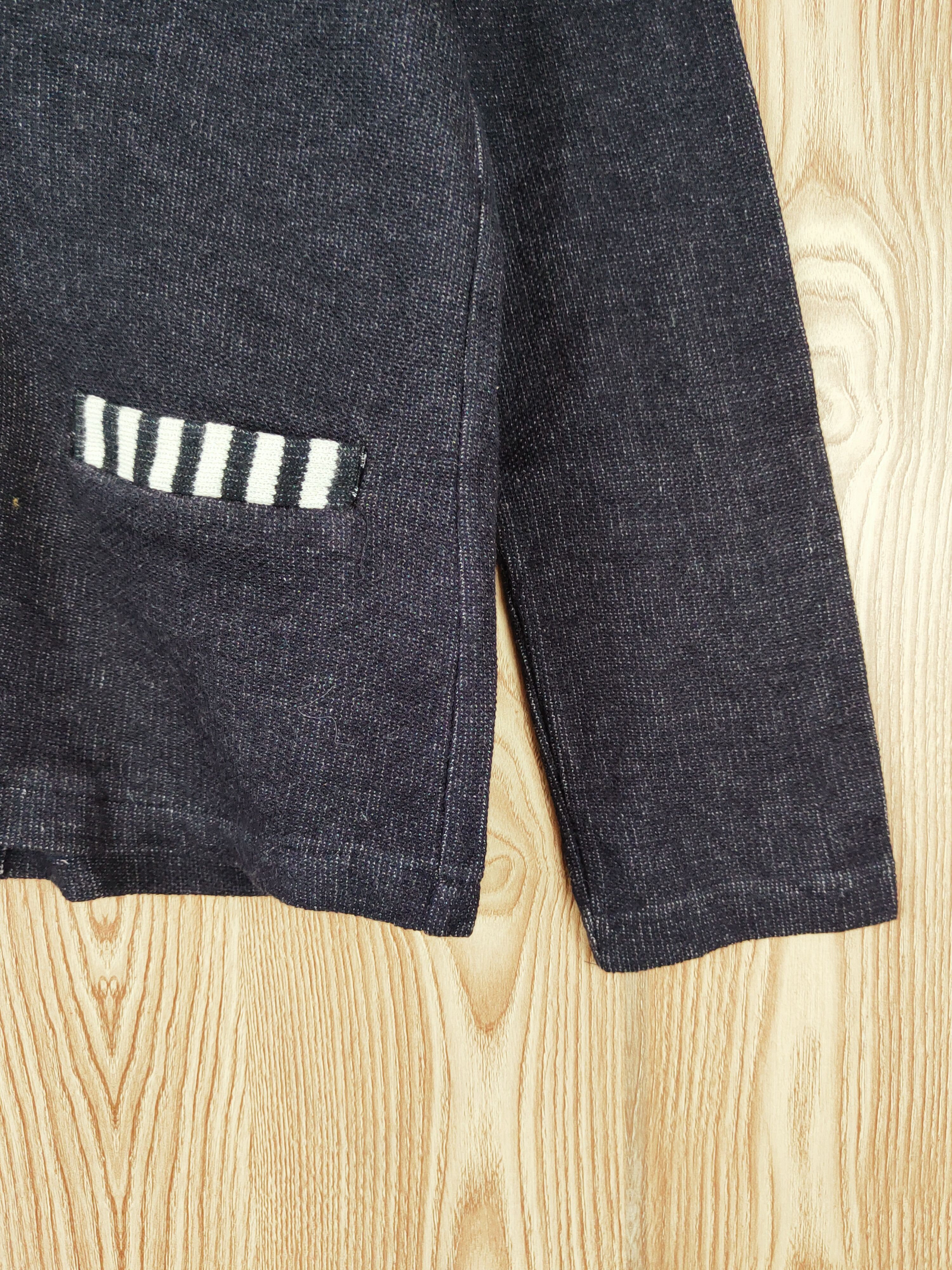 Homespun Knitwear Super Hakka Blue Black Knitwear cardigan blazer #W876 Size US M / EU 48-50 / 2 - 6 Thumbnail