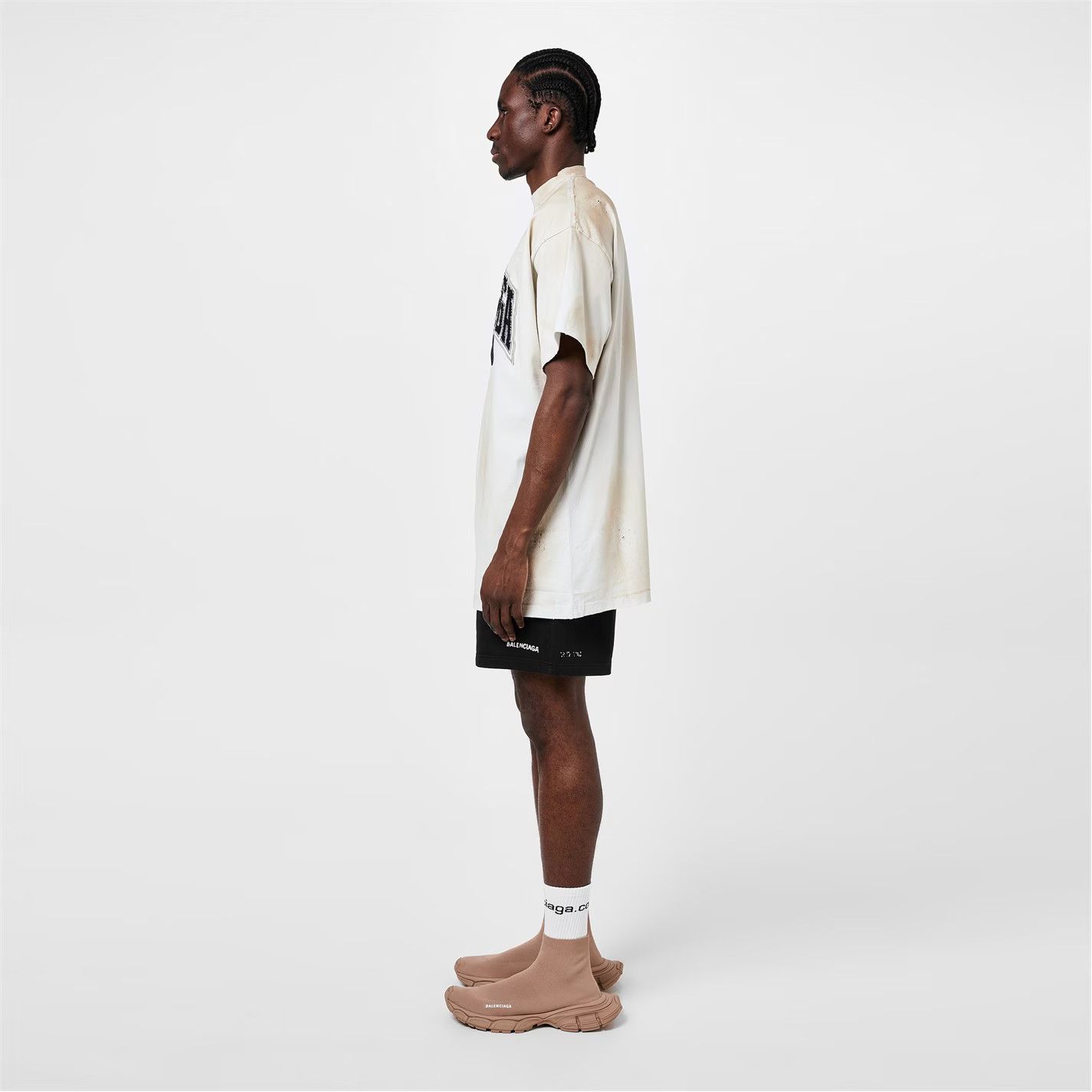 Balenciaga o1g2r1mq0226 3XL Recycled Sock Trainers in Beige Size US 8 / EU 41 - 6 Thumbnail