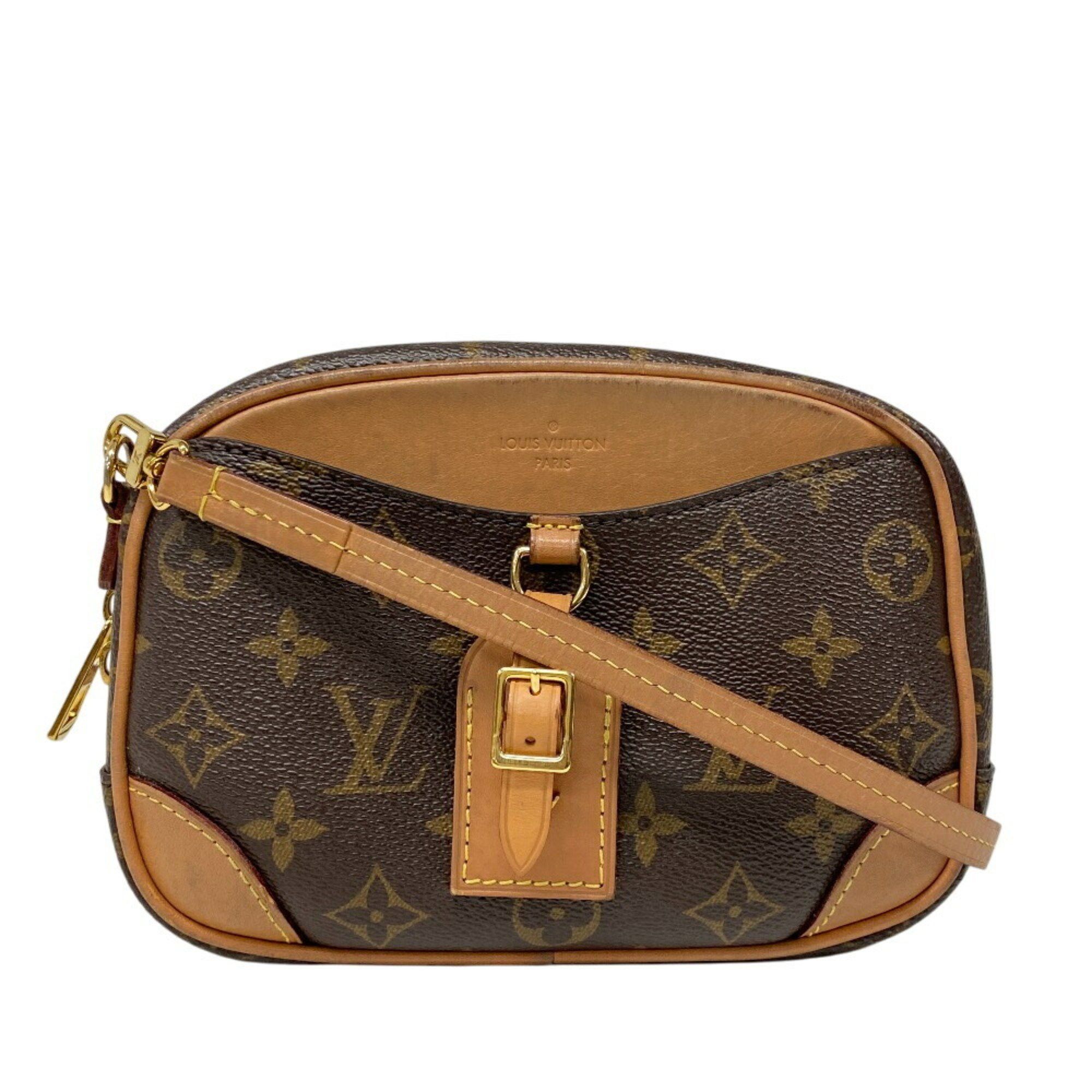 Louis Vuitton M45528 Deauville Mini Monogram Shoulder Bag Women's Brown