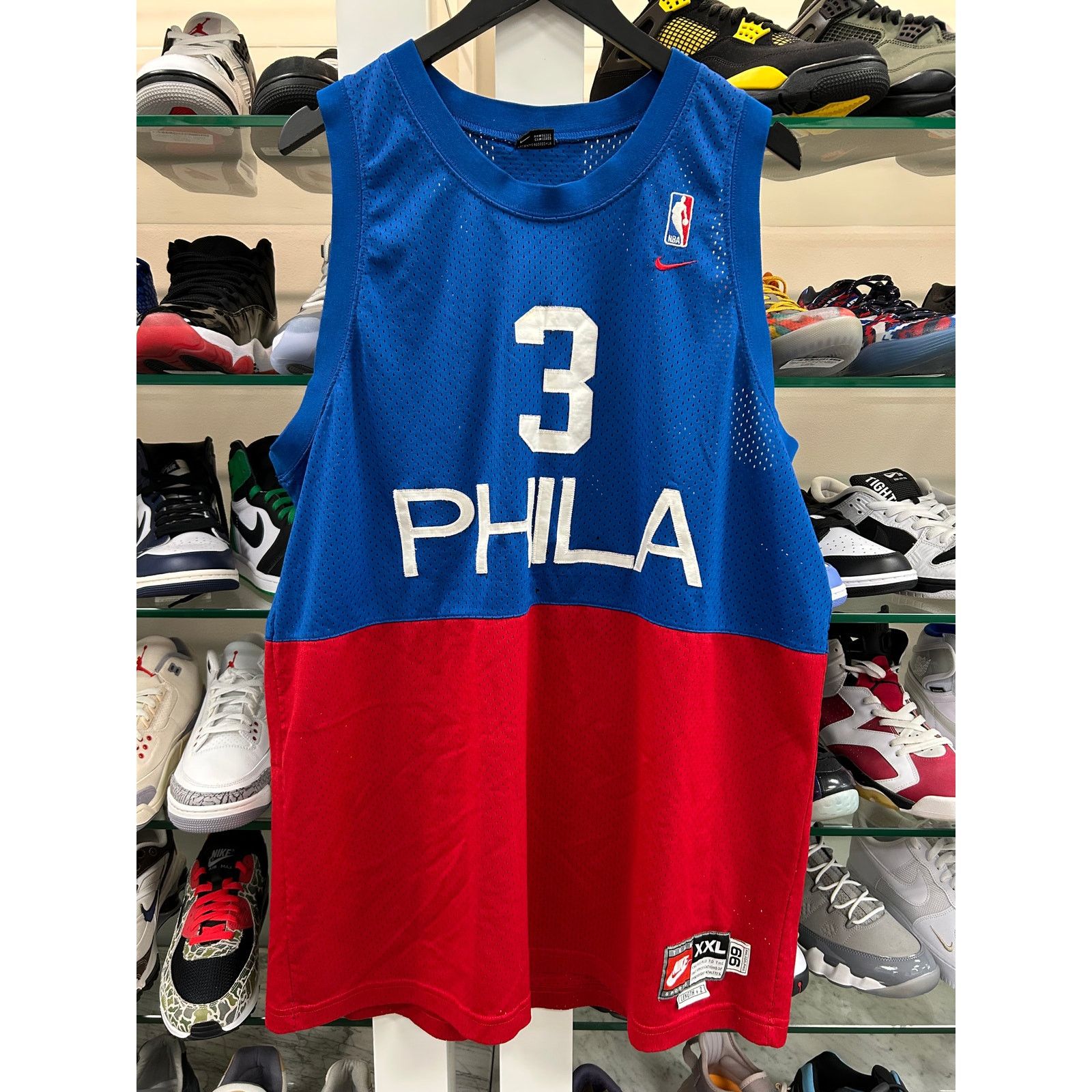 Nike × Vintage Philadelphia 76ers "Rewind" 3 Iverson Jersey size 2XL XXL Size US XXL / EU 58 / 5 - 1 Thumbnail