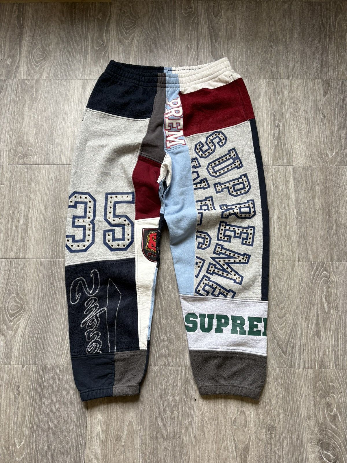 Supreme Supreme Blue Patchwork Pants SS25 Size US 32 / EU 48 - 1 Thumbnail