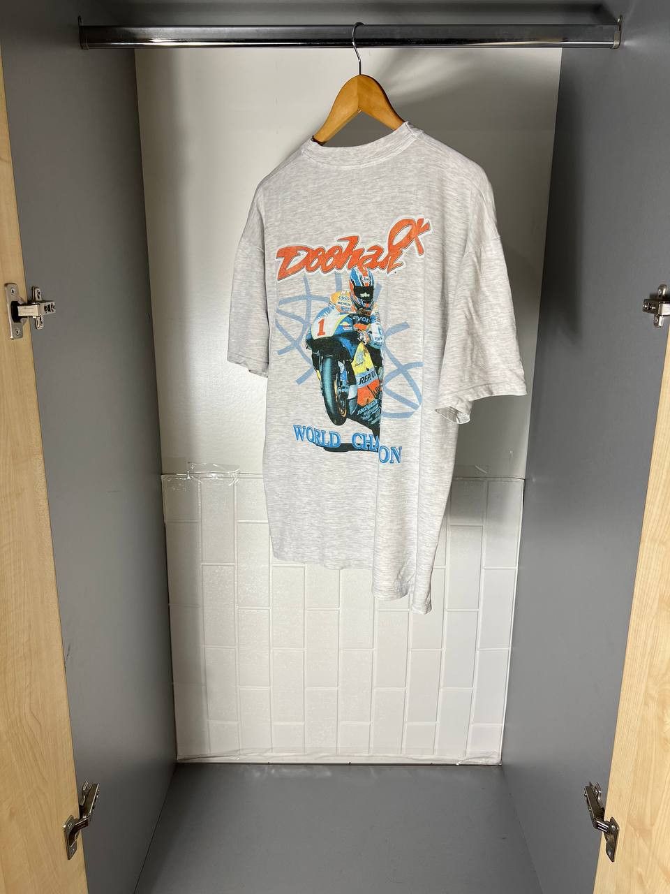 NASCAR VINTAGE MICK DOOHAN HONDA MOTORCYCLE RACING RETRO Y2K 90s Size US XL / EU 56 / 4 - 13 Thumbnail
