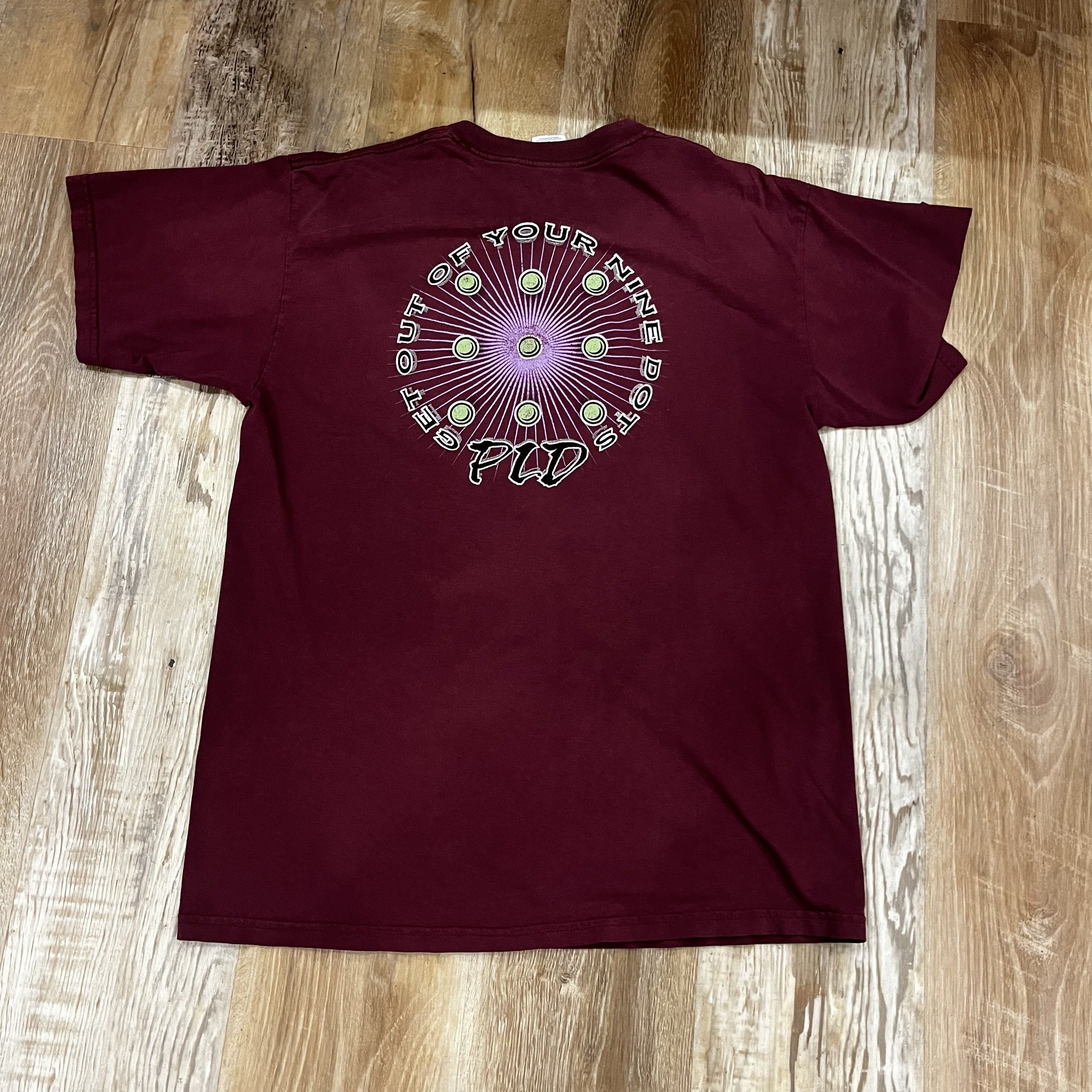 Vintage Vintage Maroon Graphic Tee Size US L / EU 52-54 / 3 - 3 Thumbnail