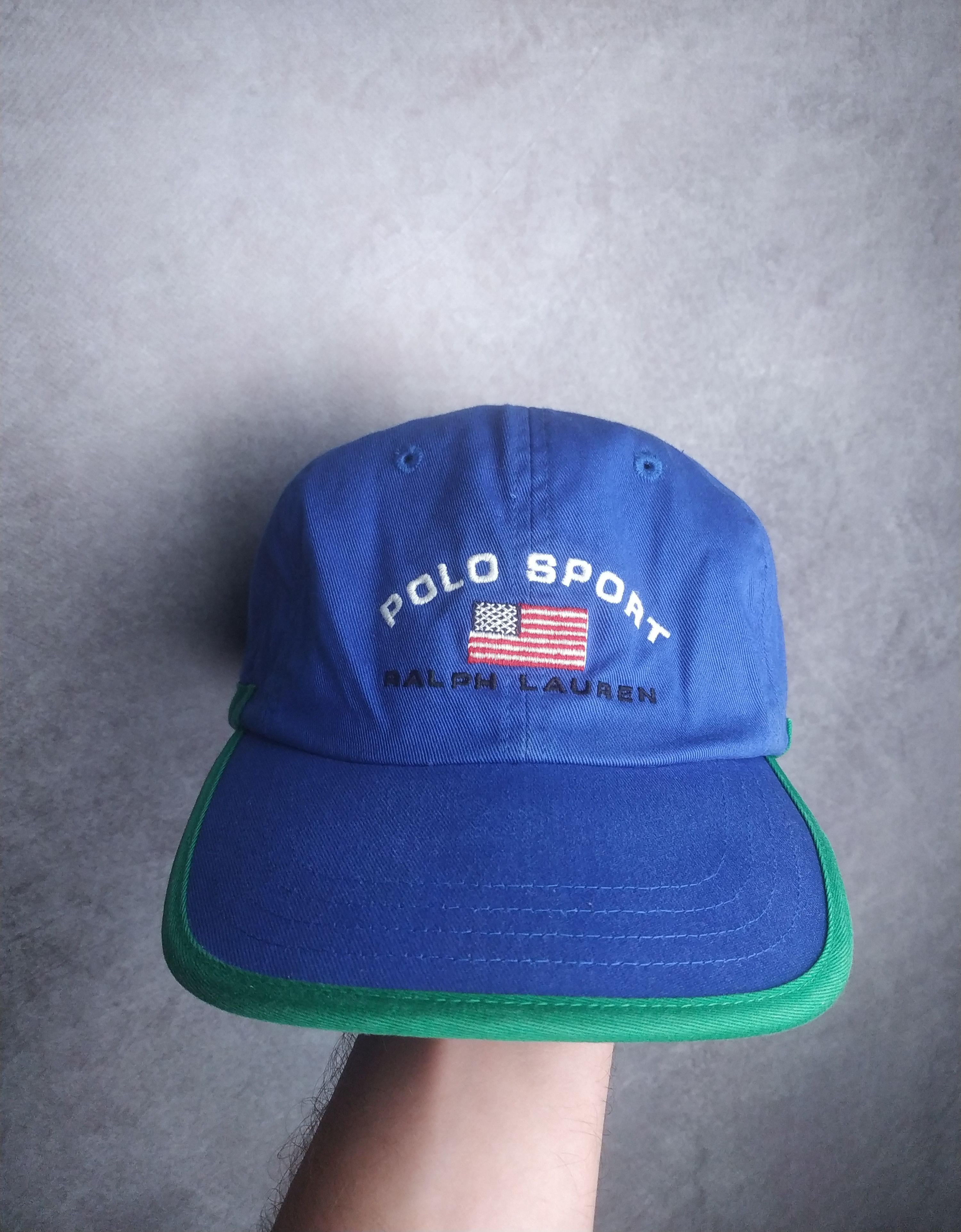 Polo Ralph Lauren Vintage 90s Polo Sport Ralph Lauren Hat Cap USA Flag Size ONE SIZE - 1 Thumbnail